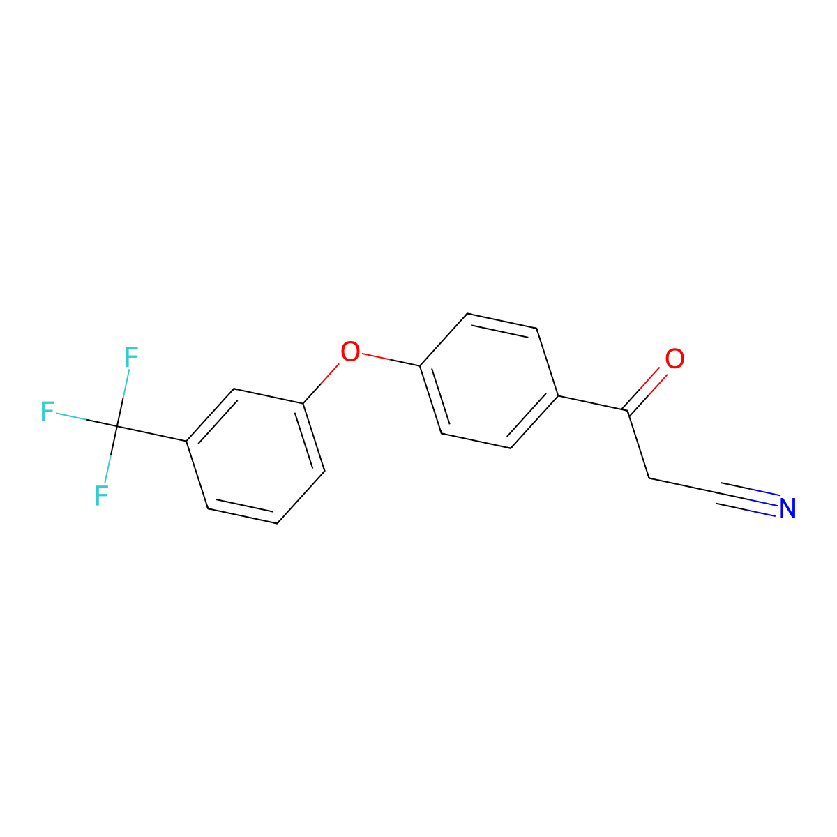 3-Oxo-3-{4-[3-(trifluoromethyl)phenoxy]phenyl}propanenitrile molecular structure, CAS 136562-78-2