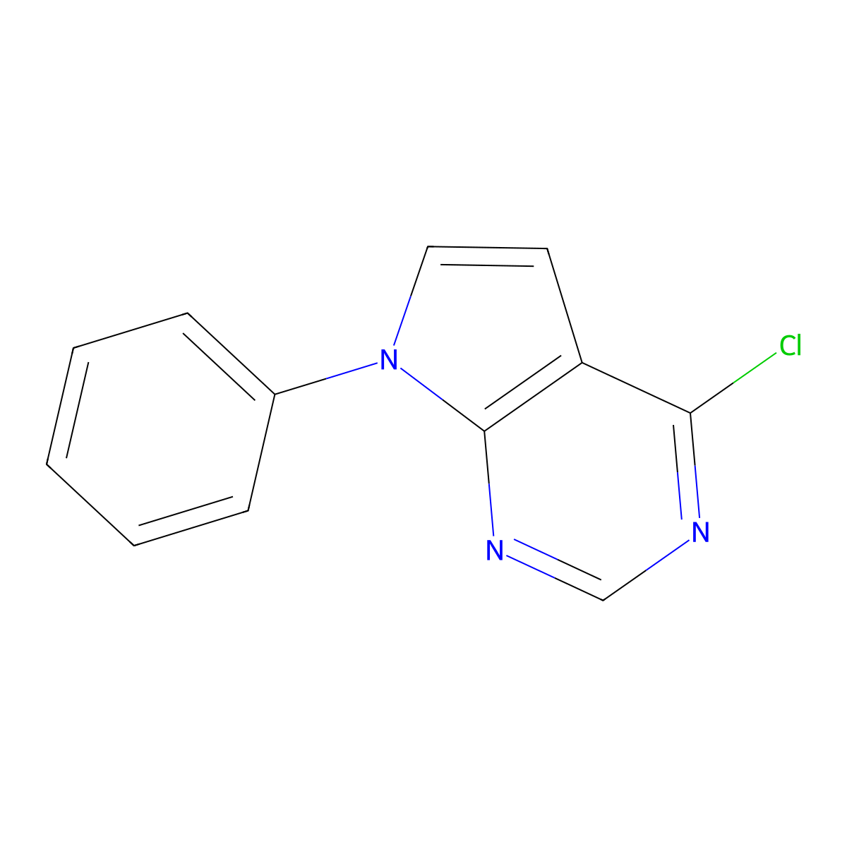 4-Chloro-7-phenyl-7H-pyrrolo[2,3-d]pyrimidine molecular structure, CAS 1365627-57-1