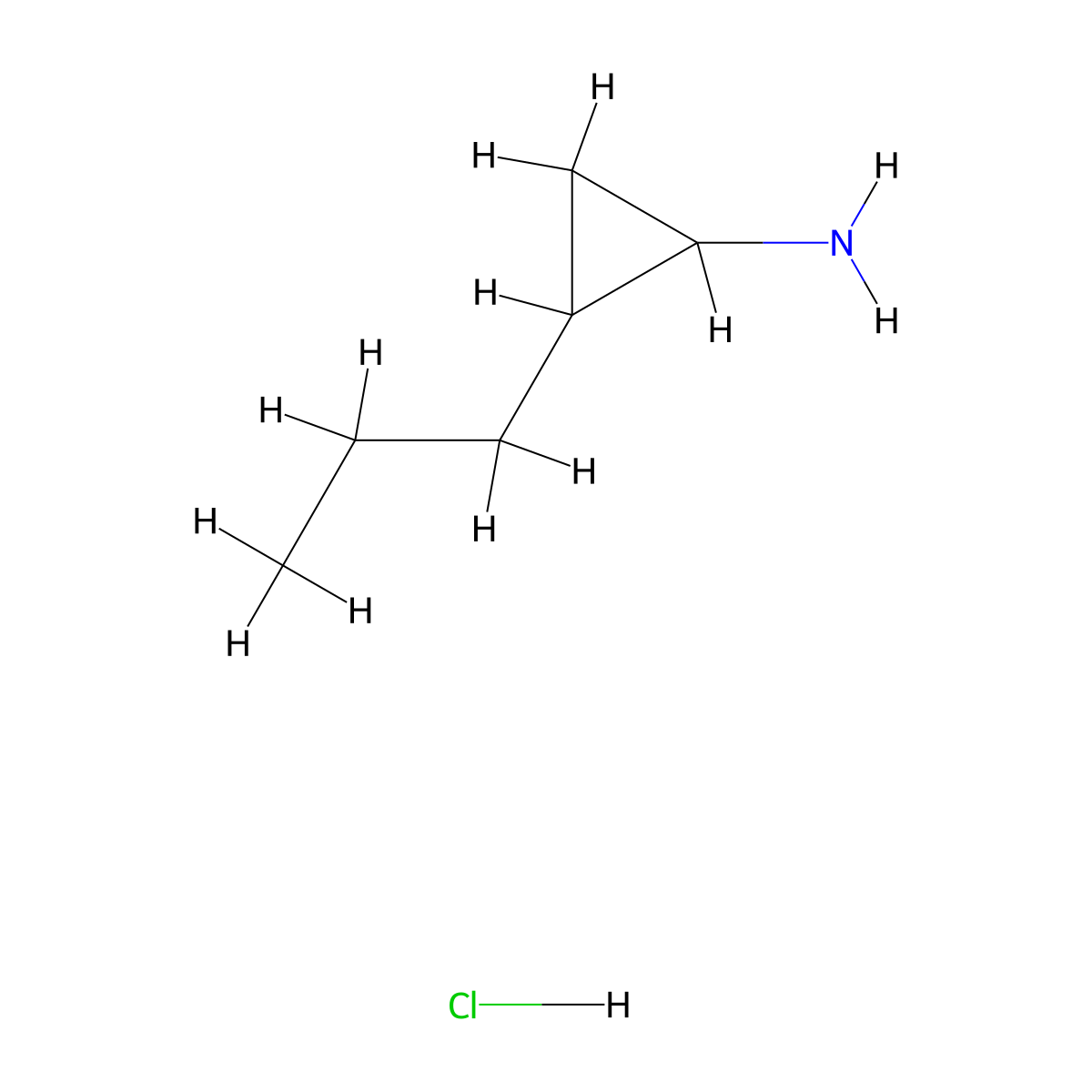 2-Propylcyclopropan-1-amine hydrochloride molecular structure, CAS 1365630-02-9