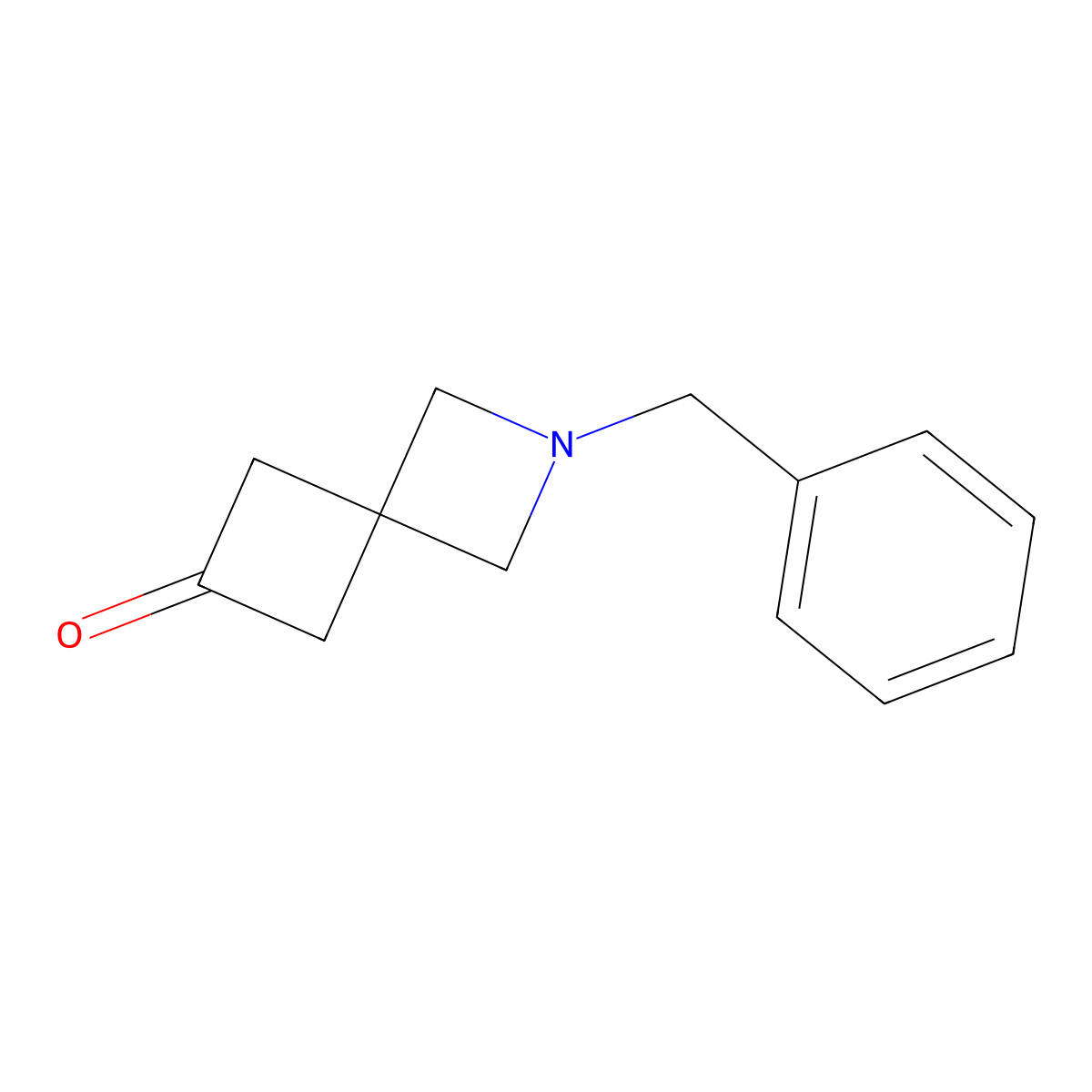 2-Benzyl-2-azaspiro[3.3]heptan-6-one molecular structure, CAS 1365639-14-0
