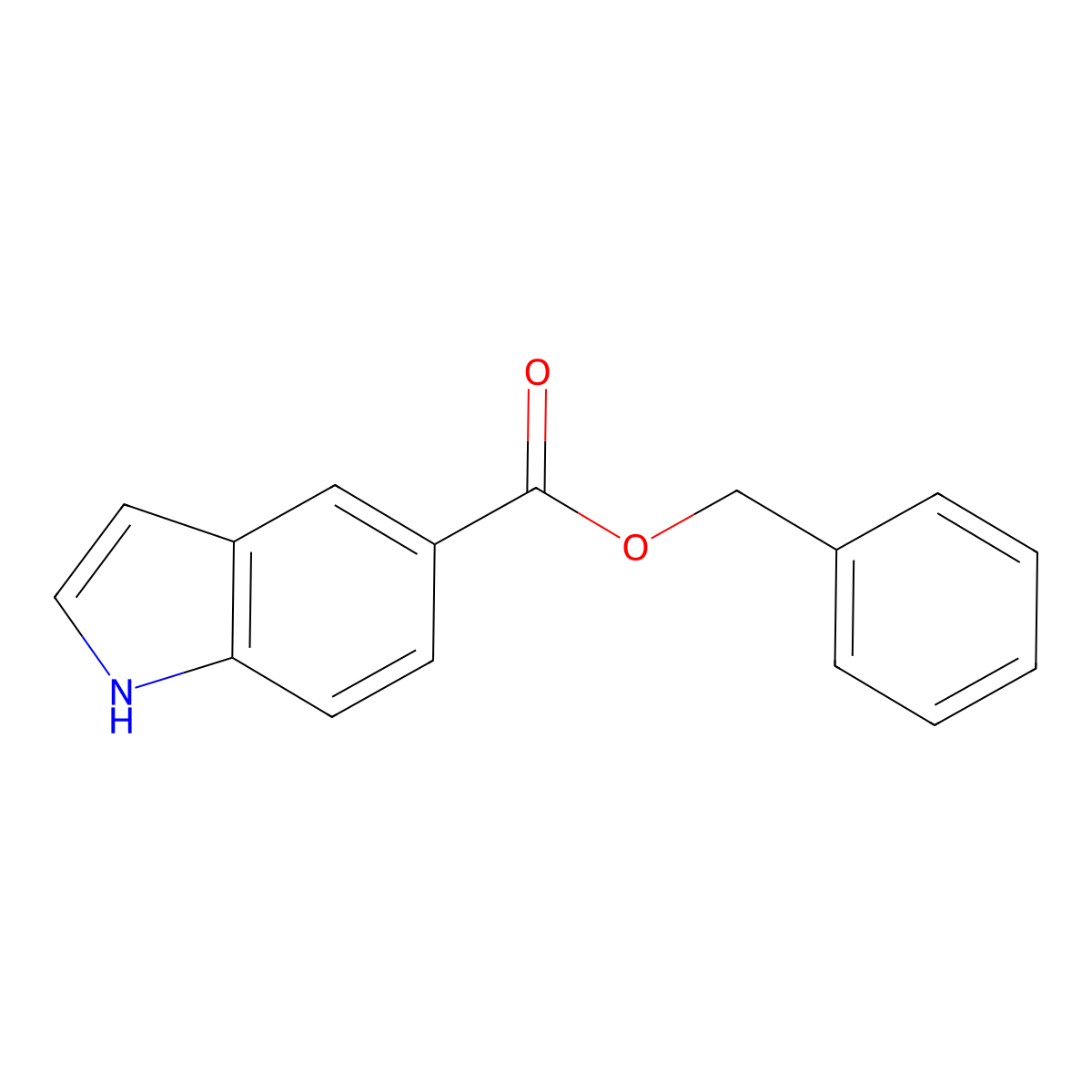 Benzyl 1H-indole-5-carboxylate molecular structure, CAS 136564-69-7