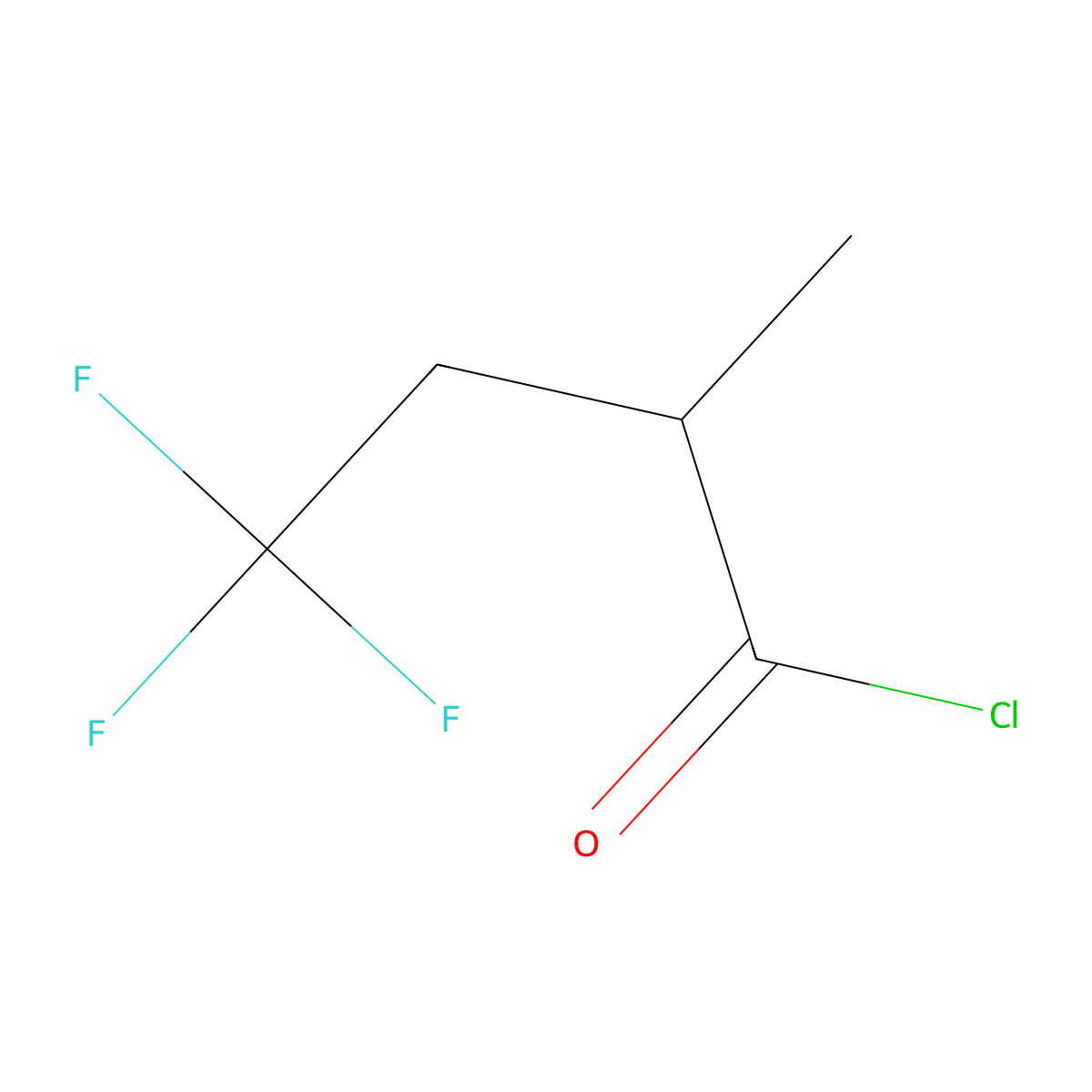 2-Methyl-4,4,4-trifluorobutyryl chloride molecular structure, CAS 136564-78-8