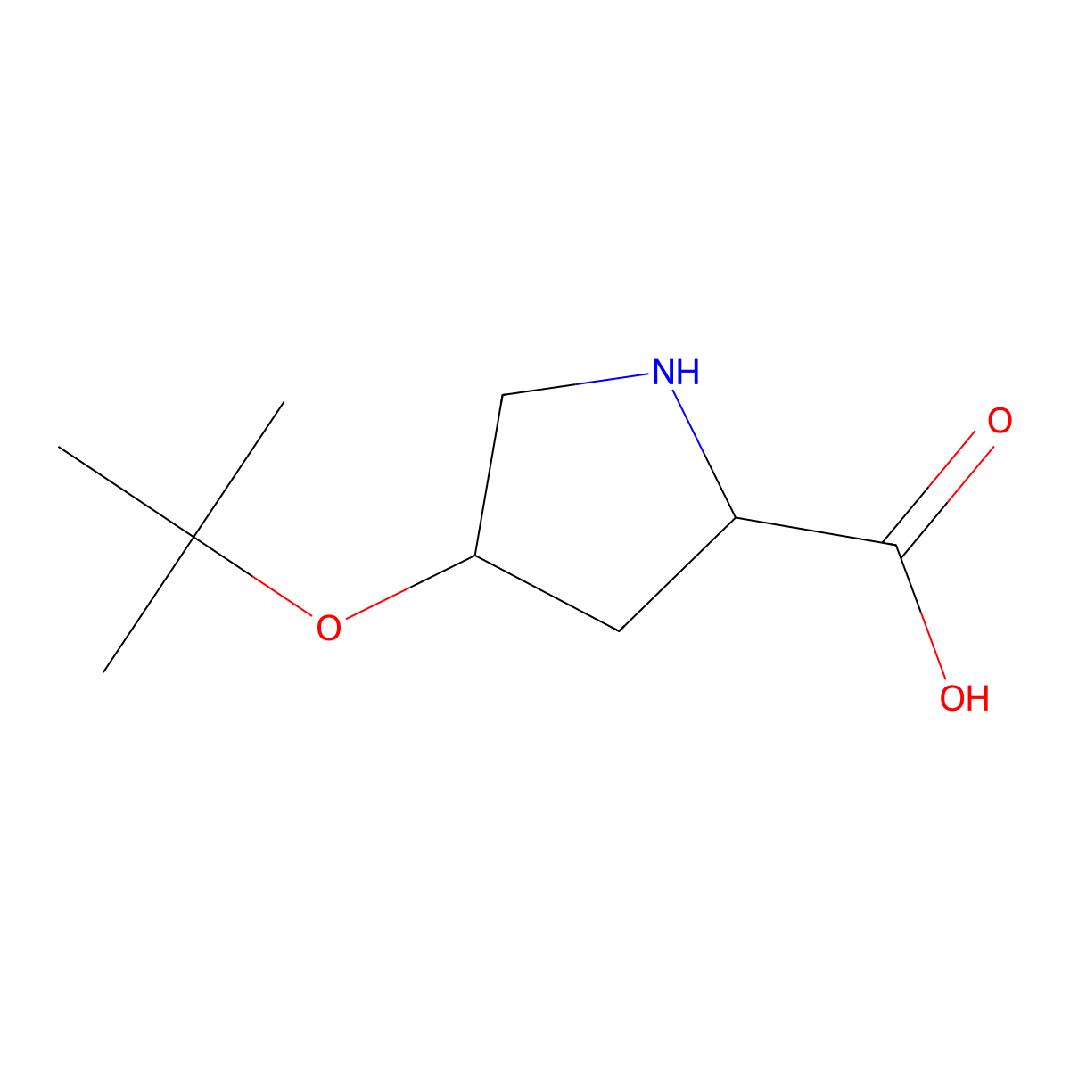 4-(Tert-butoxy)pyrrolidine-2-carboxylic acid molecular structure, CAS 1365655-62-4
