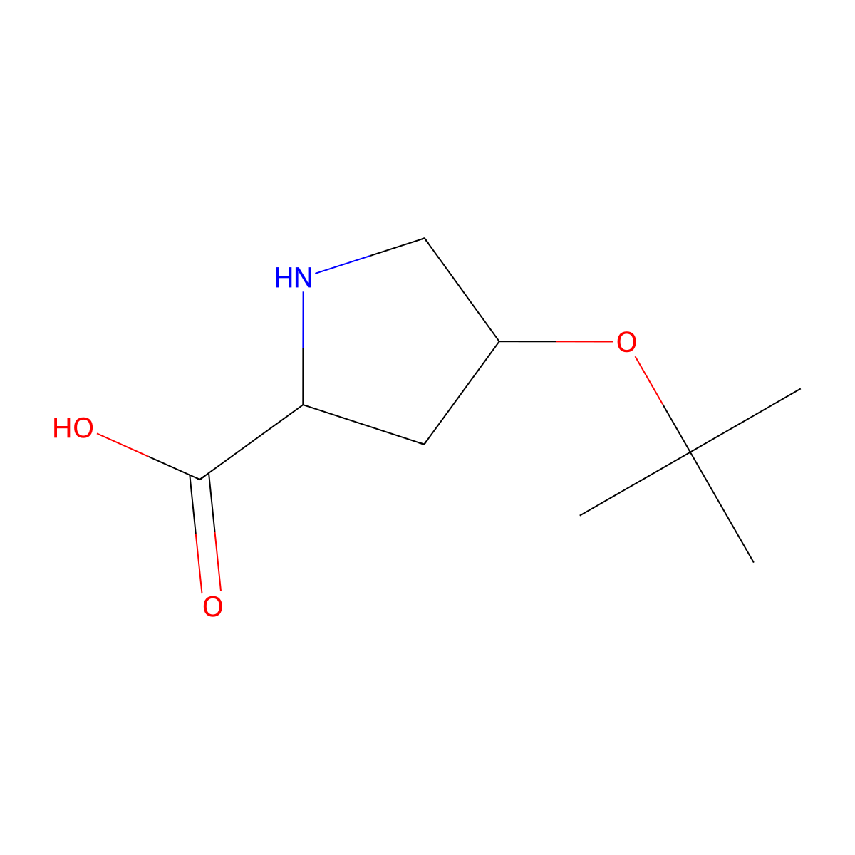 4-(Tert-butoxy)pyrrolidine-2-carboxylic acid molecular structure, CAS 1365655-62-4