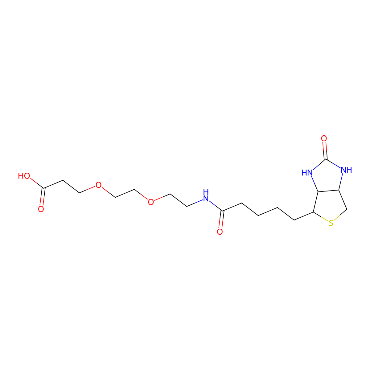 Biotin-PEG2-Acid molecular structure, CAS 1365655-89-5
