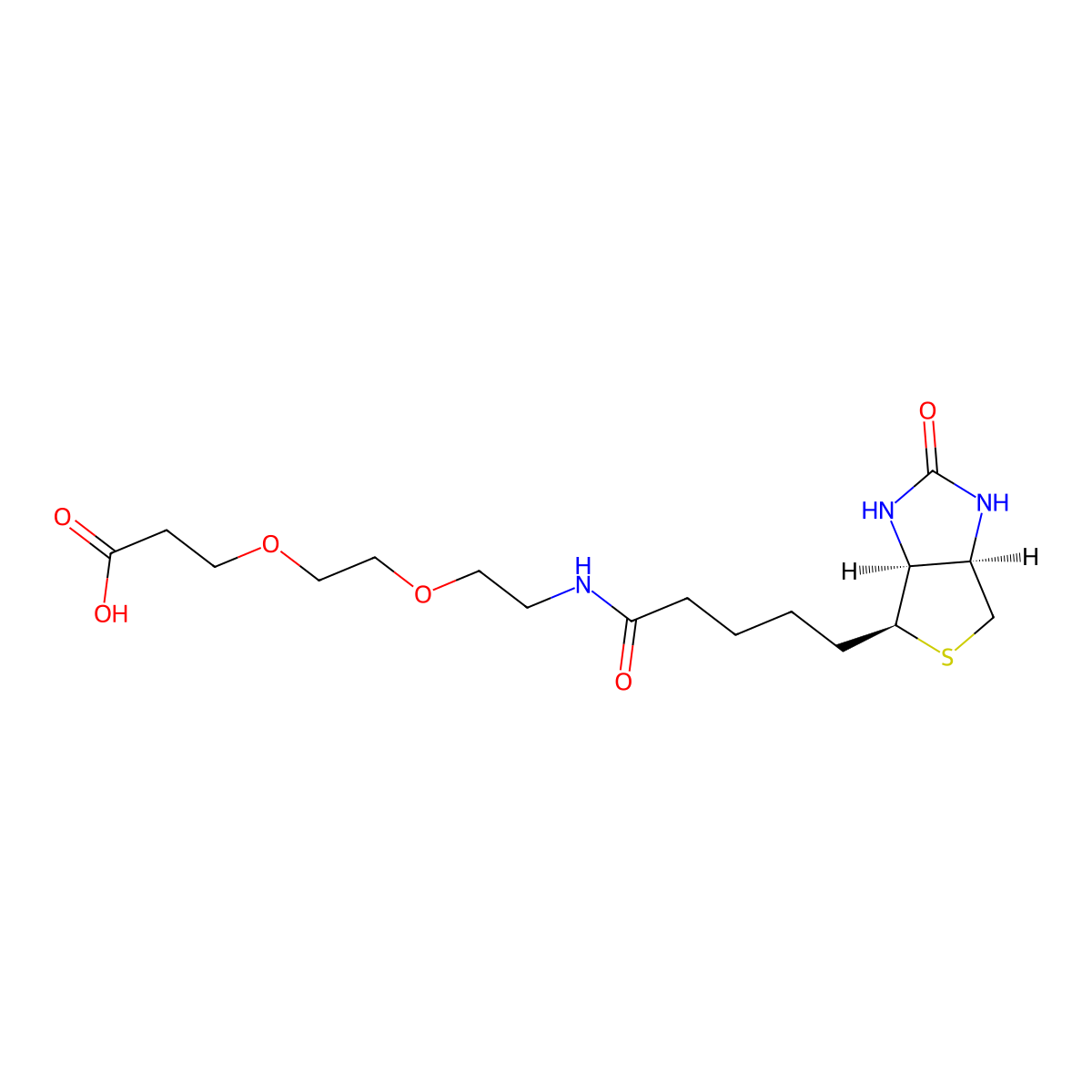 Biotin-PEG2-Acid molecular structure, CAS 1365655-89-5