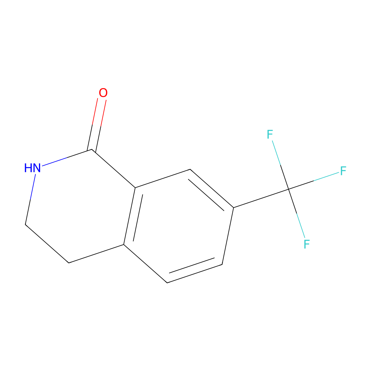 7-(Trifluoromethyl)-3,4-dihydroisoquinolin-1(2H)-one molecular structure, CAS 1365759-12-1