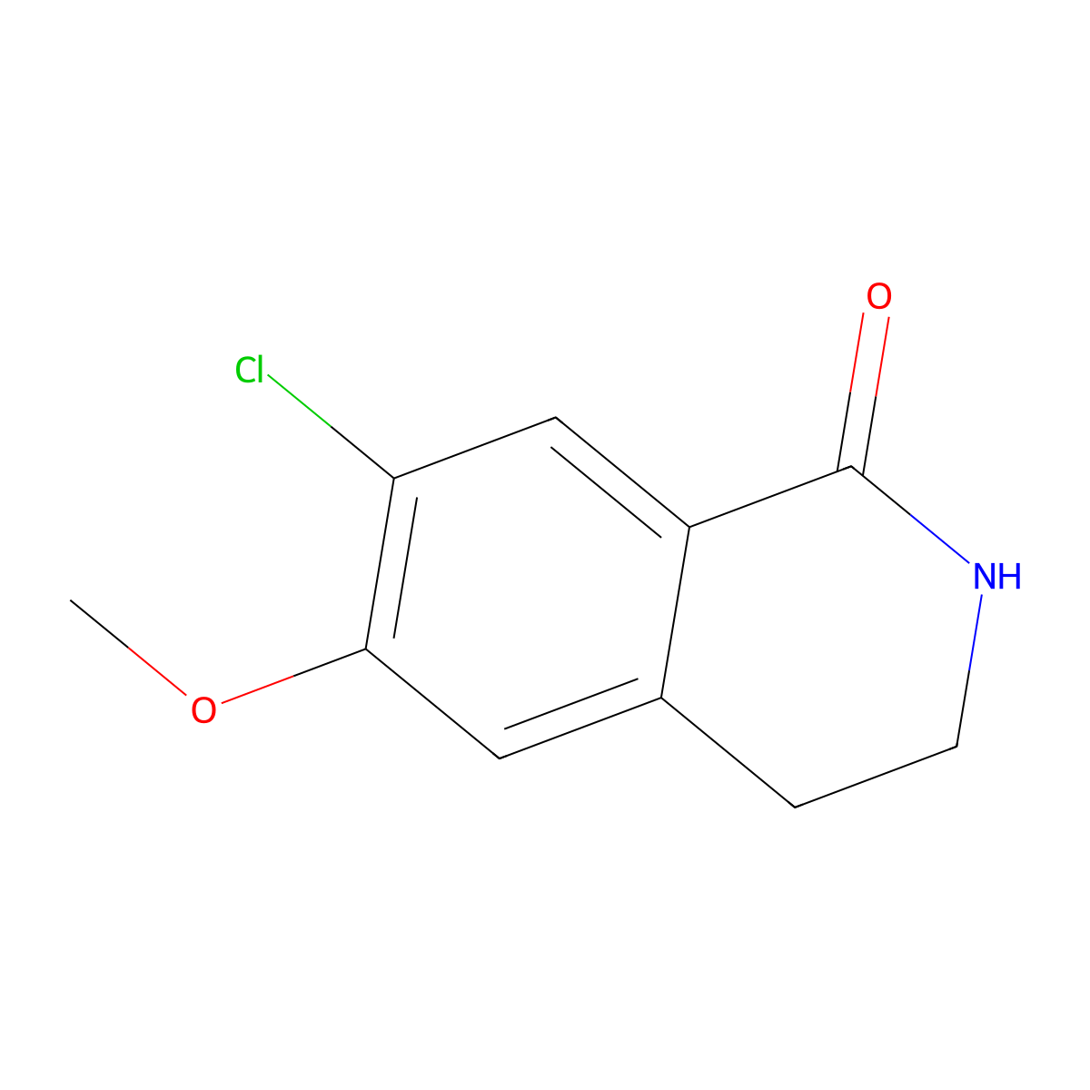 7-Chloro-6-methoxy-1,2,3,4-tetrahydroisoquinolin-1-one molecular structure, CAS 1365763-73-0