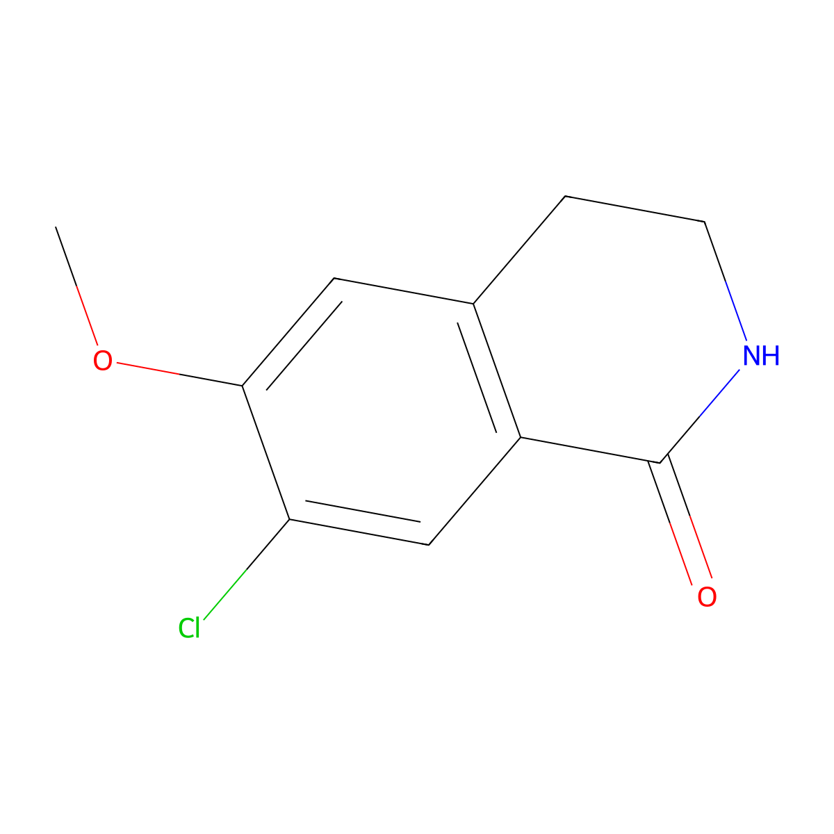 7-Chloro-6-methoxy-1,2,3,4-tetrahydroisoquinolin-1-one molecular structure, CAS 1365763-73-0