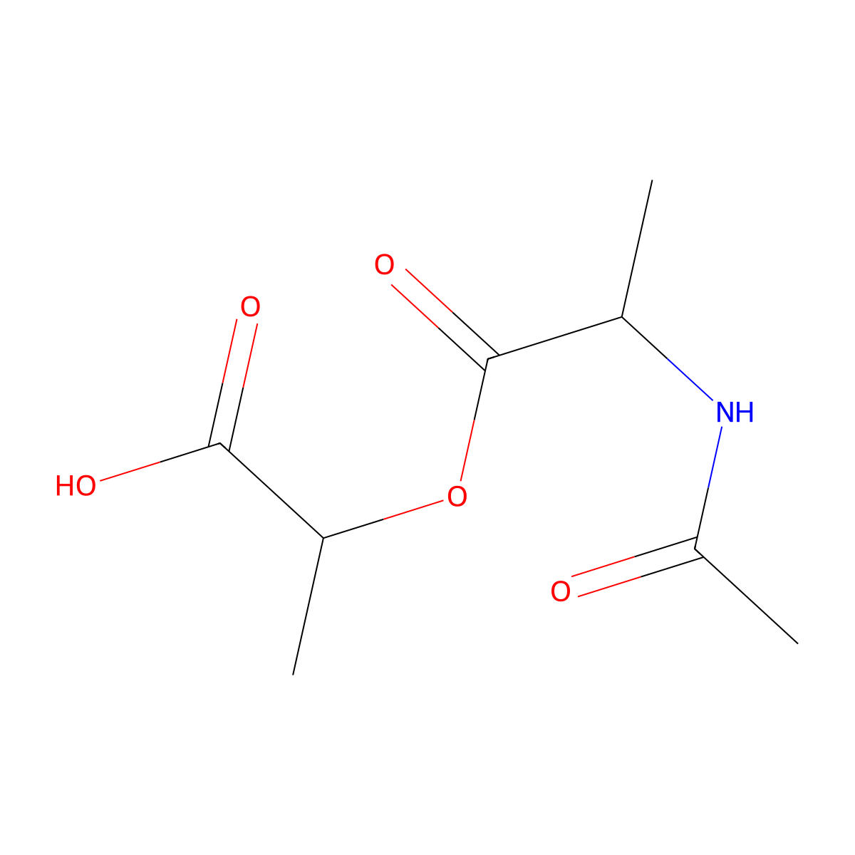 Ac-d-ala-d-lactic acid molecular structure, CAS 136577-05-4