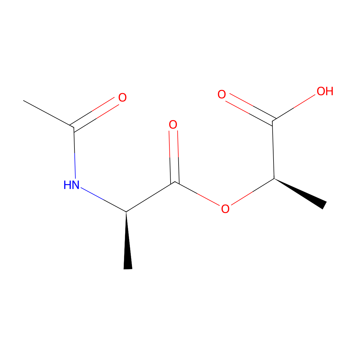 Ac-d-ala-d-lactic acid molecular structure, CAS 136577-05-4