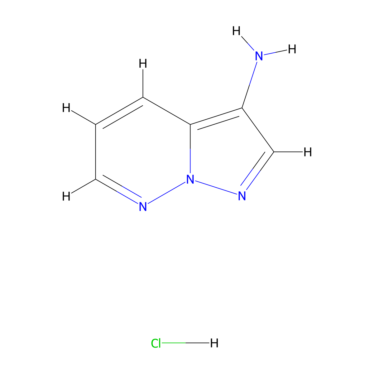 Pyrazolo[1,5-b]pyridazin-3-amine hydrochloride molecular structure, CAS 136577-24-7