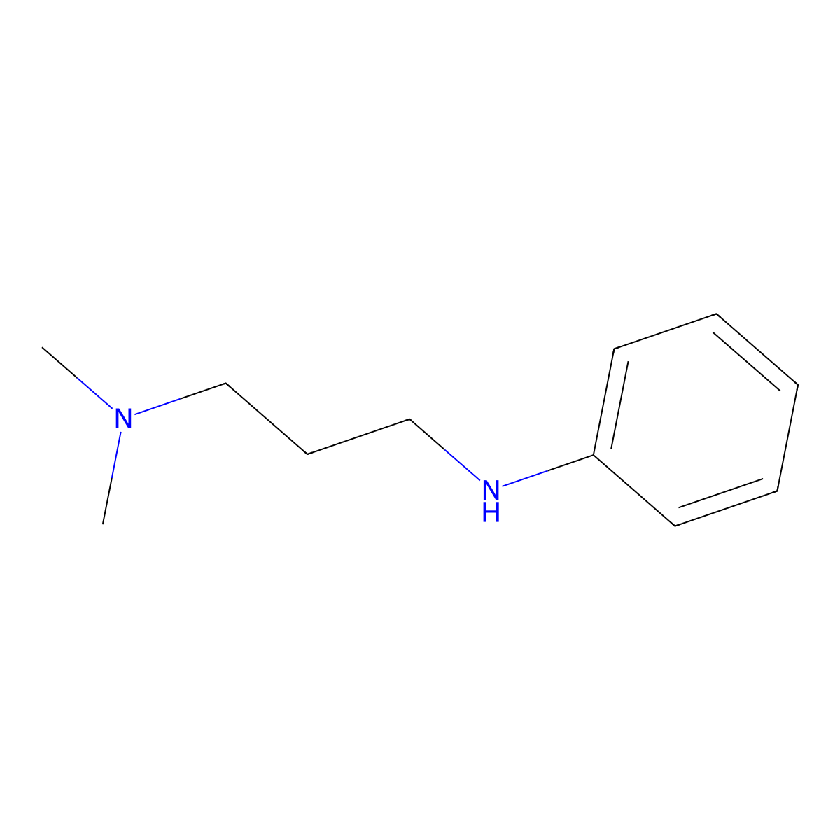 1,3-Propanediamine, N,N-dimethyl-N'-phenyl- molecular structure, CAS 13658-95-2