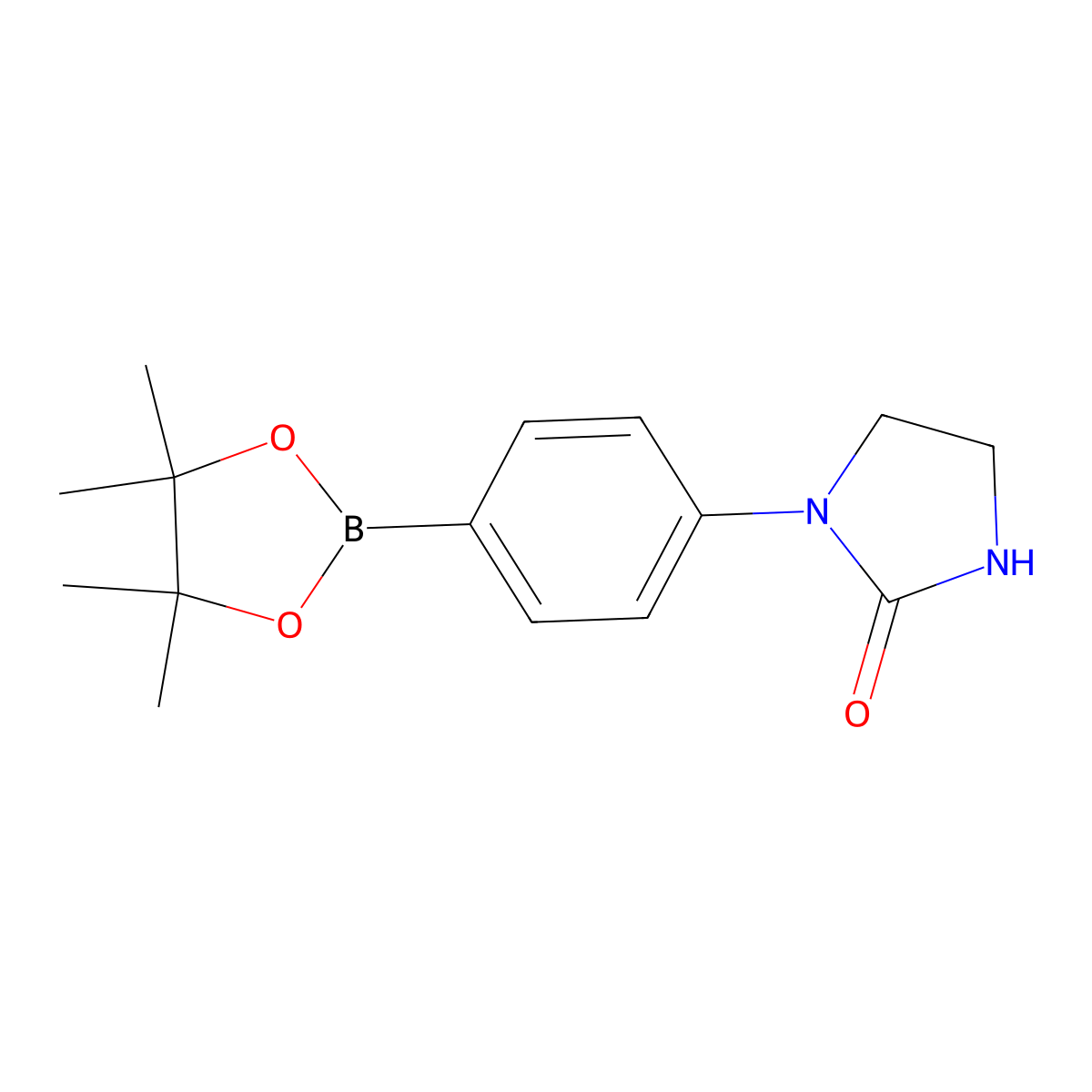1-(4-(4,4,5,5-Tetramethyl-1,3,2-dioxaborolan-2-yl)phenyl)imidazolidin-2-one molecular structure, CAS 1365802-99-8