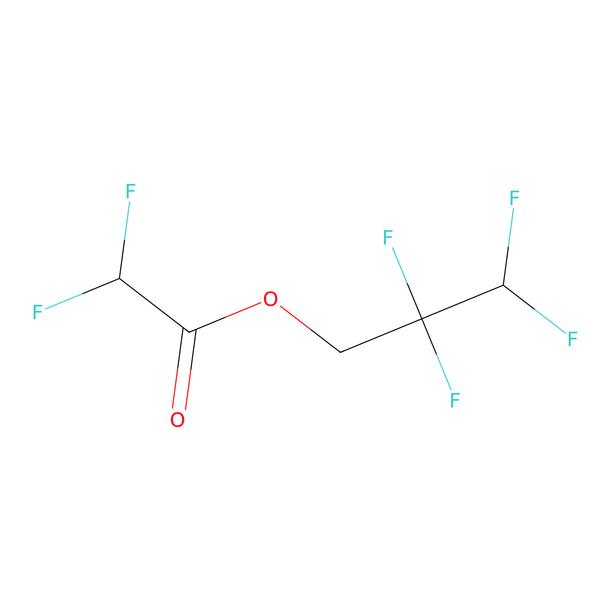 2,2,3,3-Tetrafluoropropyl 2,2-difluoroacetate molecular structure, CAS 1365808-08-7