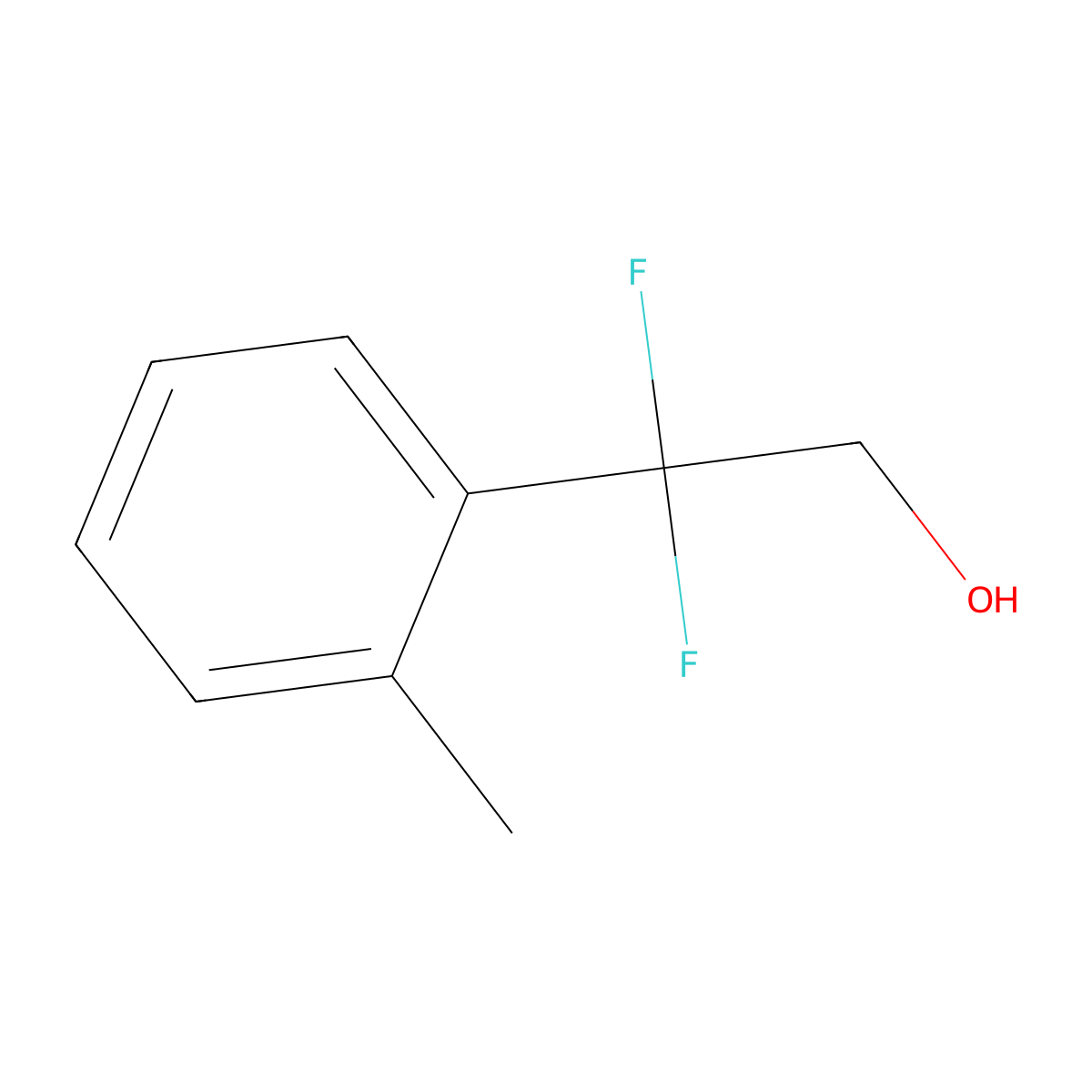 2,2-Difluoro-2-(2-methylphenyl)ethan-1-ol molecular structure, CAS 1365808-64-5