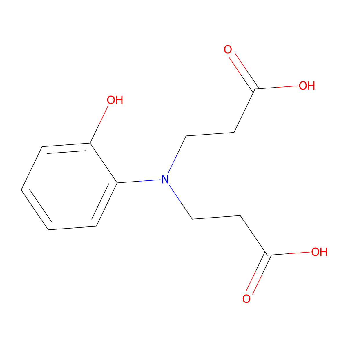 3-[(2-Carboxyethyl)-2-hydroxyanilino]propanoic acid molecular structure, CAS 136581-97-0