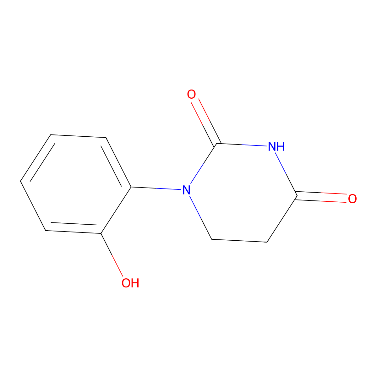 1-(2-Hydroxyphenyl)dihydropyrimidine-2,4(1H,3H)-dione molecular structure, CAS 136582-04-2