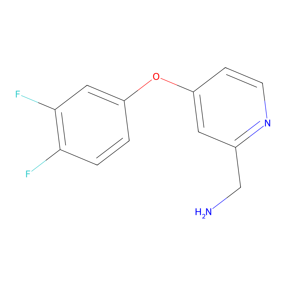 [4-(3,4-Difluorophenoxy)pyridin-2-yl]methanamine molecular structure, CAS 1365836-26-5