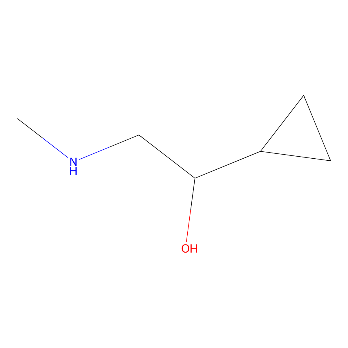 1-Cyclopropyl-2-(methylamino)ethan-1-ol molecular structure, CAS 1365836-30-1