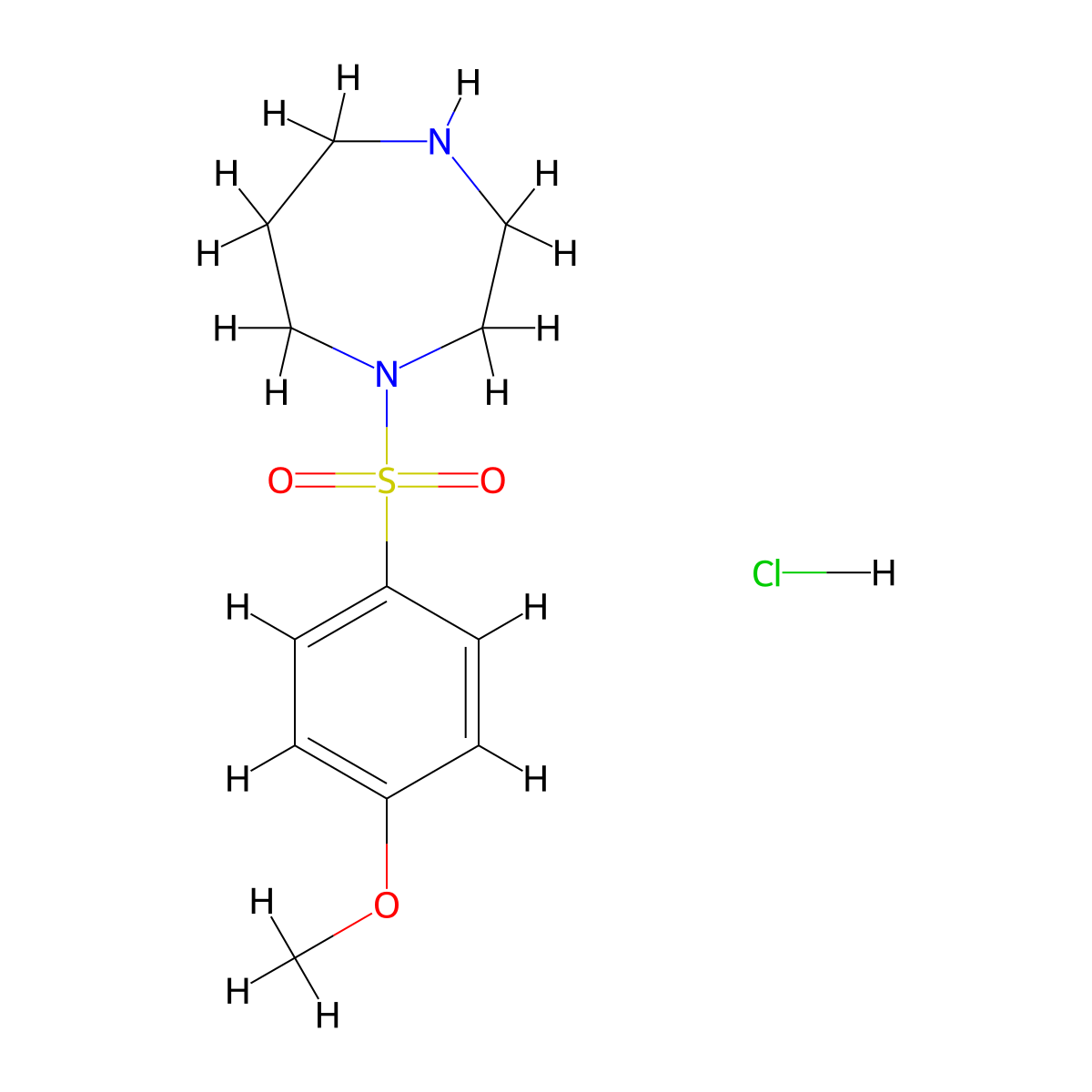 1-(4-Methoxybenzenesulfonyl)-1,4-diazepane hydrochloride molecular structure, CAS 1365836-50-5