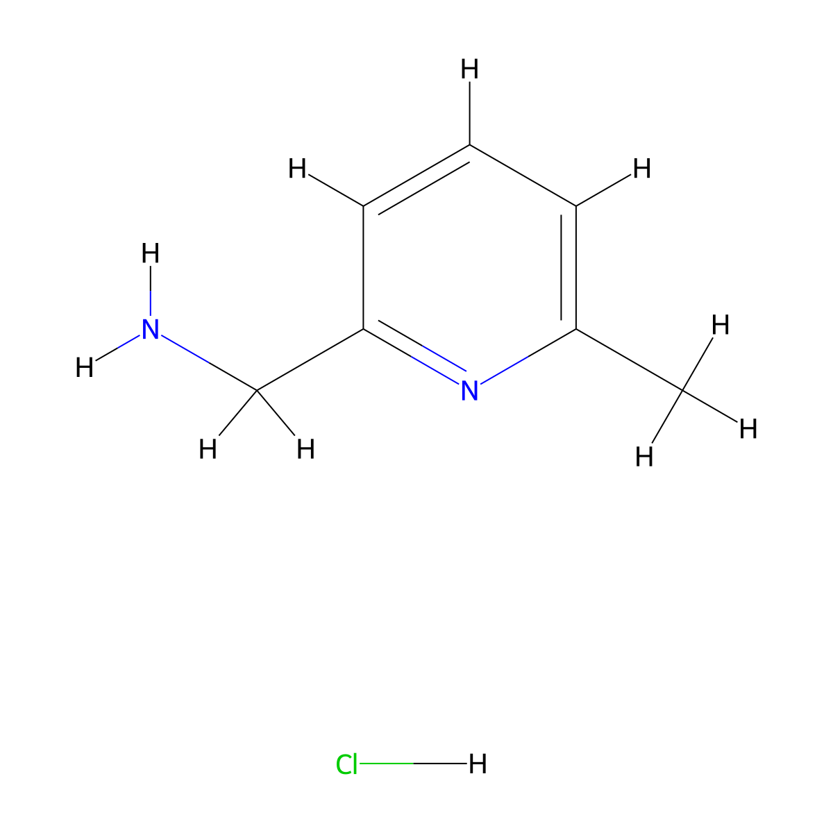 (6-Methylpyridin-2-yl)methanamine hydrochloride molecular structure, CAS 1365836-53-8