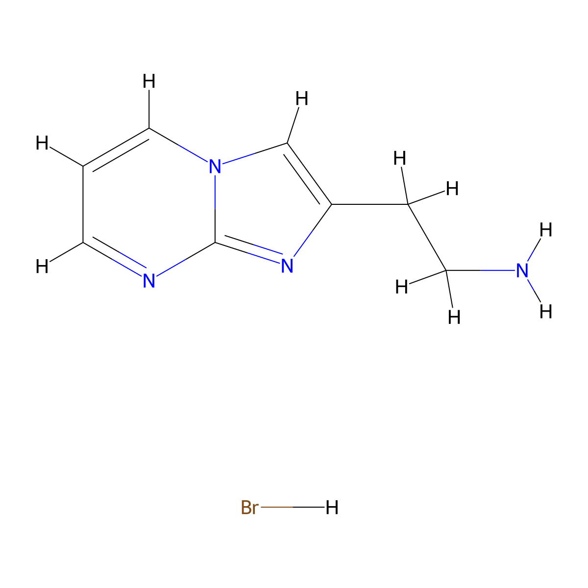 2-{Imidazo[1,2-a]pyrimidin-2-yl}ethan-1-amine hydrobromide molecular structure, CAS 1365836-55-0
