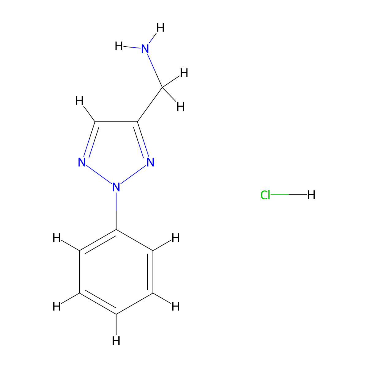 (2-Phenyl-2H-1,2,3-Triazol-4-Yl)Methanamine Hydrochloride molecular structure, CAS 1365836-73-2
