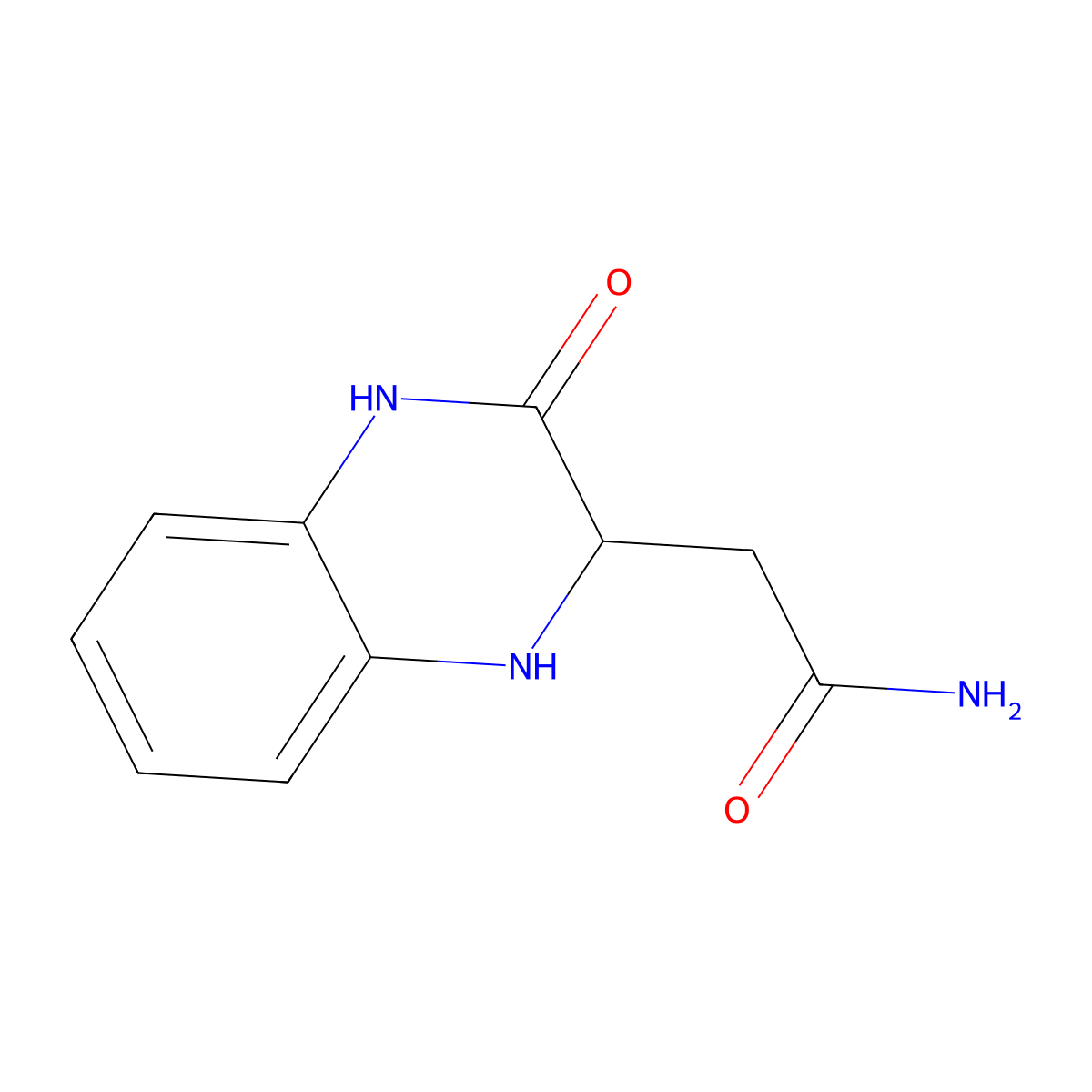 2-(3-Oxo-1,2,3,4-tetrahydroquinoxalin-2-yl)acetamide molecular structure, CAS 136584-15-1