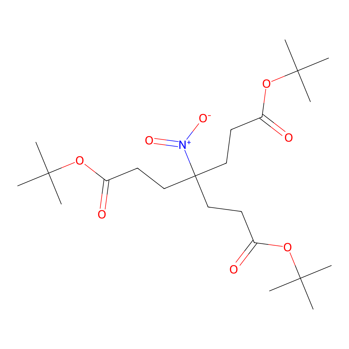 Di-tert-Butyl-4-nitro-4-(2-Boc ethyl)heptanedioate molecular structure, CAS 136587-00-3