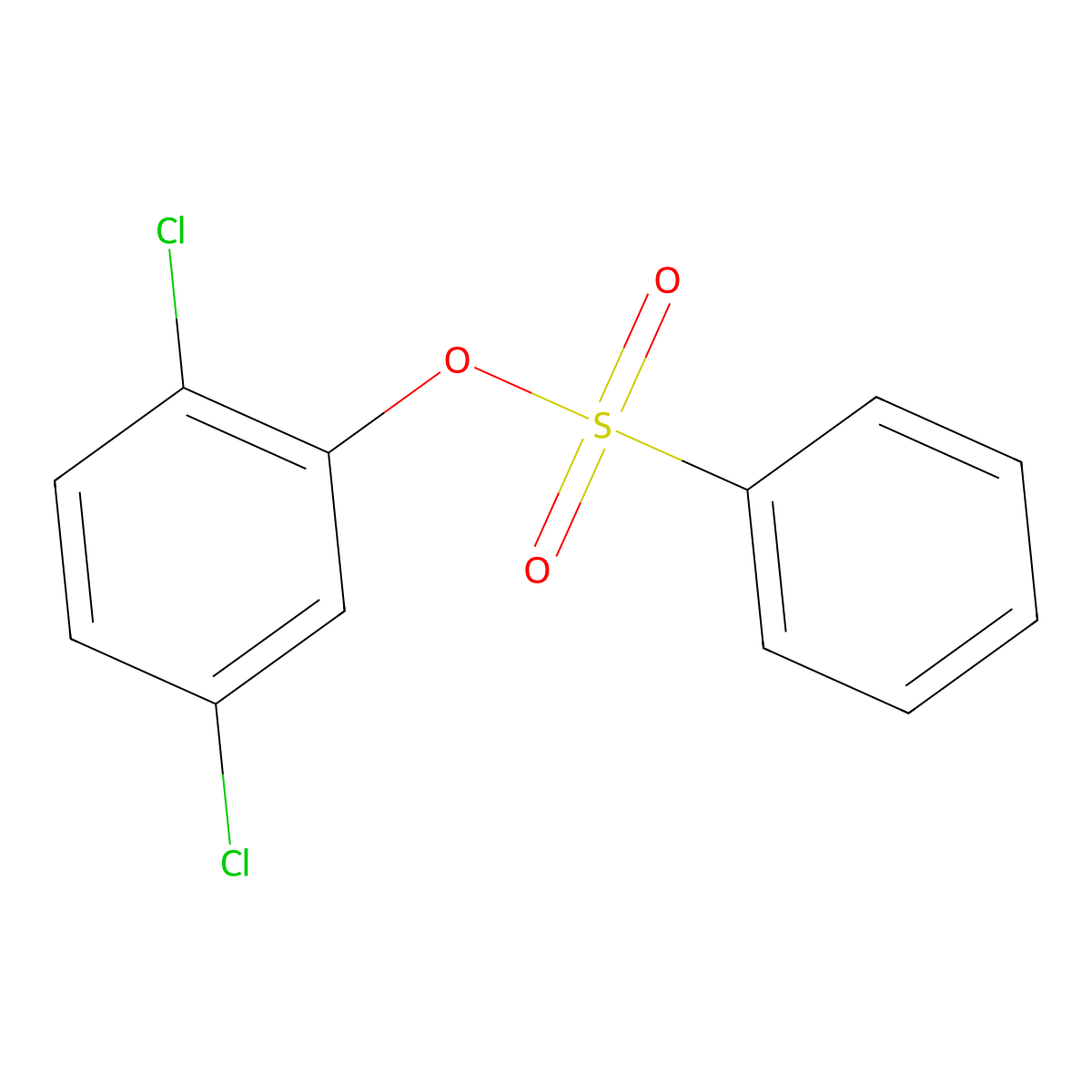 2,5-Dichlorophenyl benzenesulfonate molecular structure, CAS 13659-50-2