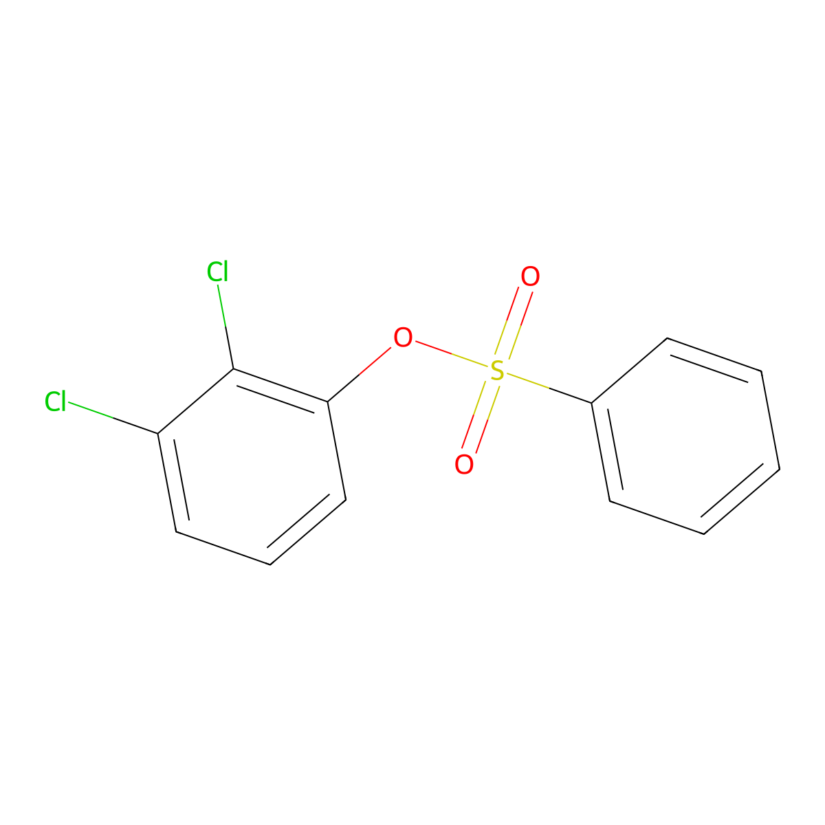 2,3-Dichlorophenyl benzenesulfonate molecular structure, CAS 13659-51-3