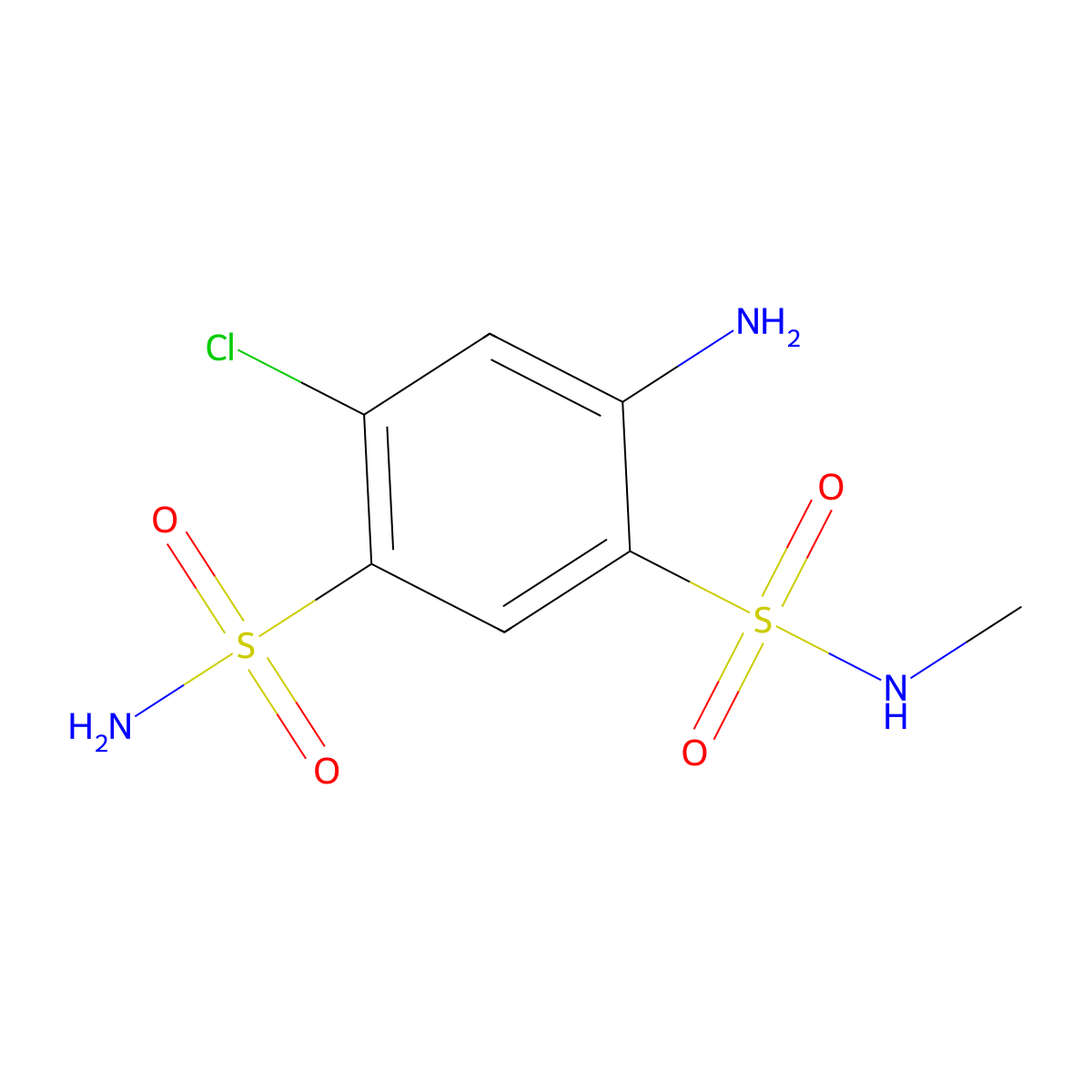 Methyclothiazide related compound A molecular structure, CAS 13659-98-8