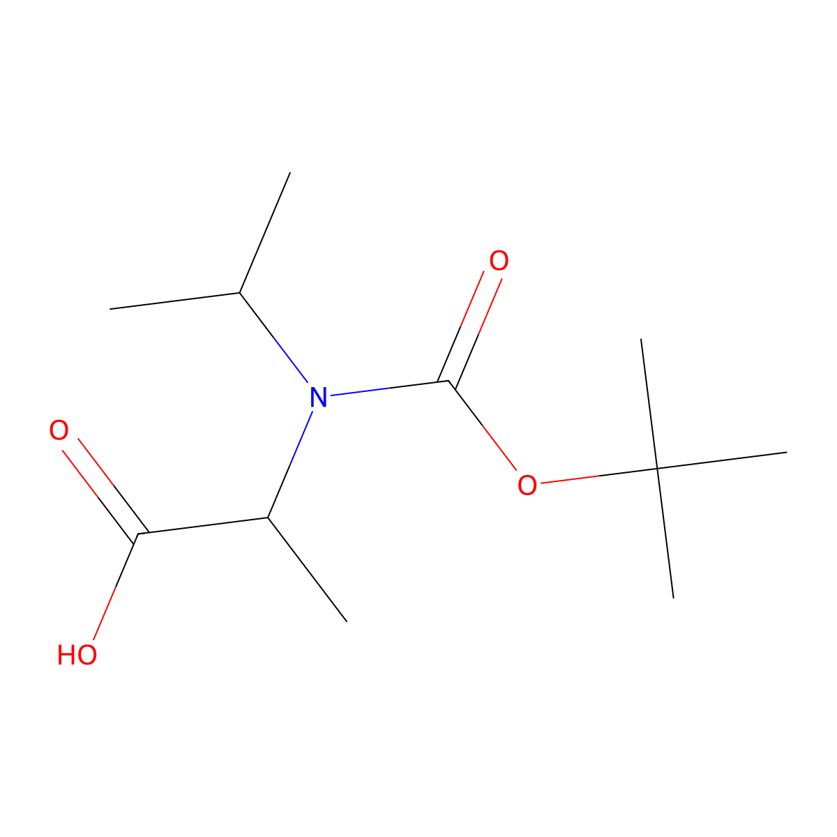 2-{[(Tert-butoxy)carbonyl](propan-2-yl)amino}propanoic acid molecular structure, CAS 1365913-07-0
