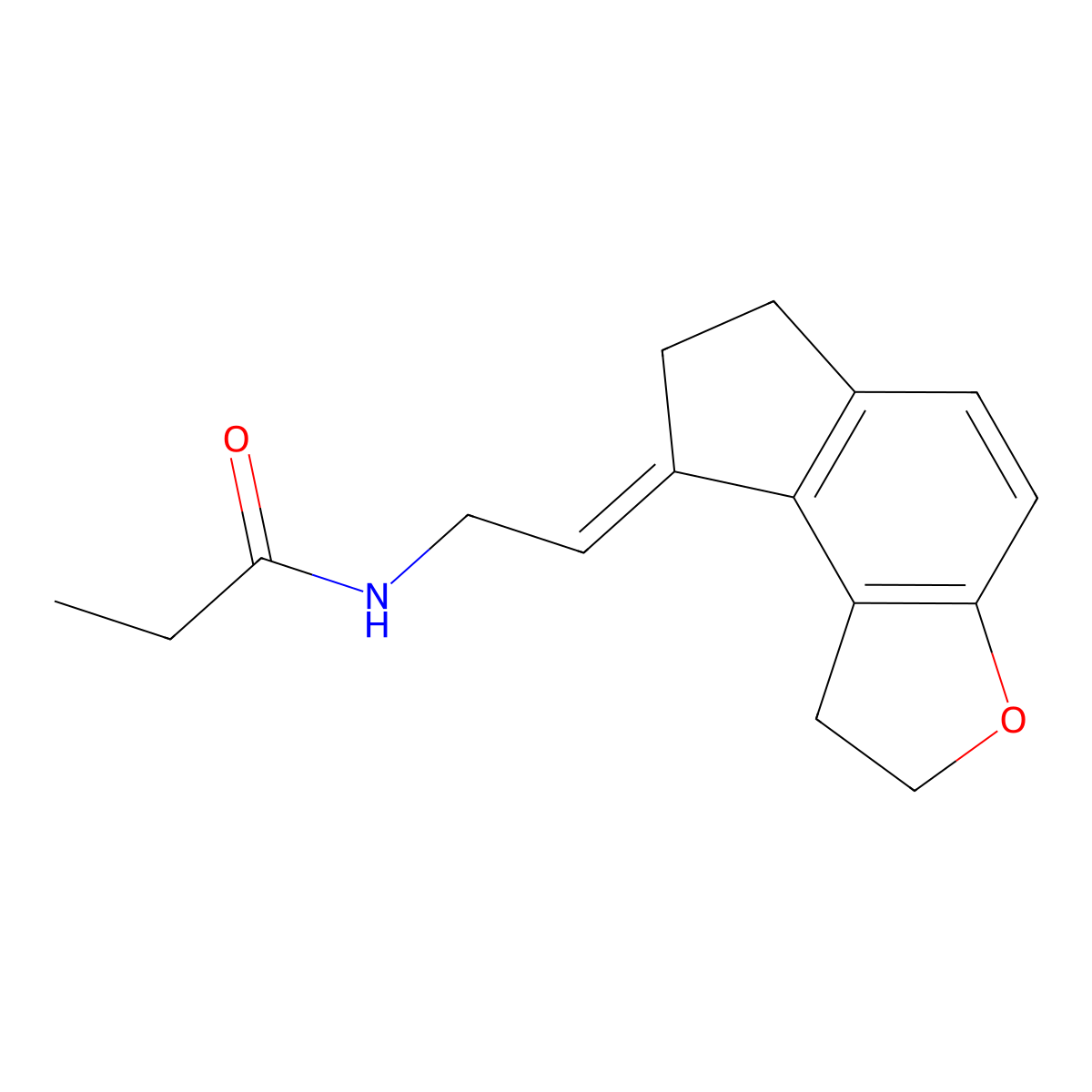 N-[2-(1,2,6,7-Tetrahydro-8H-indeno[5,4-b]furan-8-ylidene)ethyl]propanamide molecular structure, CAS 1365920-11-1