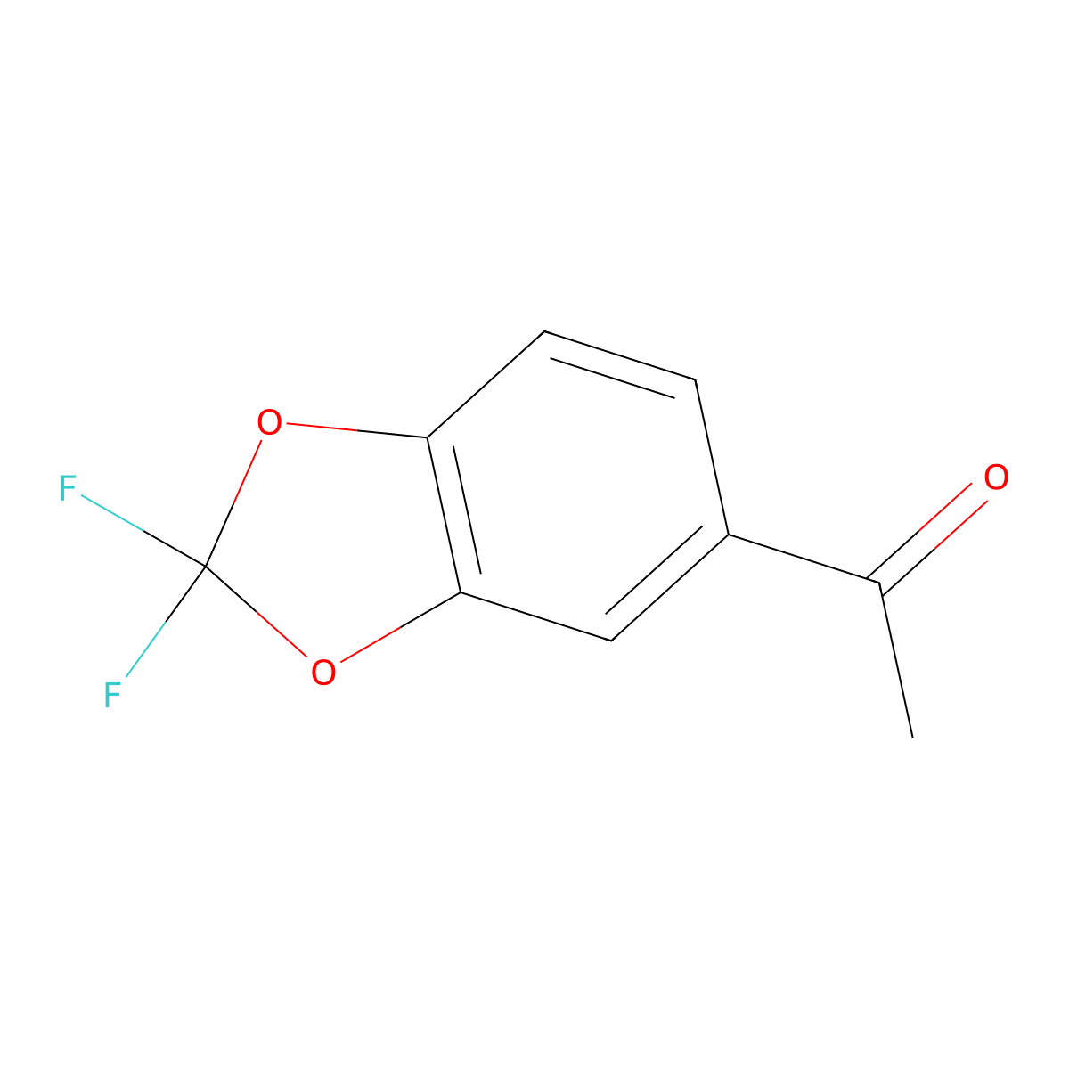 5-Acetyl-2,2-difluoro-1,3-benzodioxole molecular structure, CAS 136593-45-8