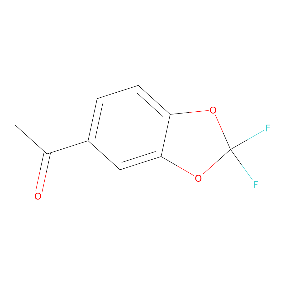 5-Acetyl-2,2-difluoro-1,3-benzodioxole molecular structure, CAS 136593-45-8