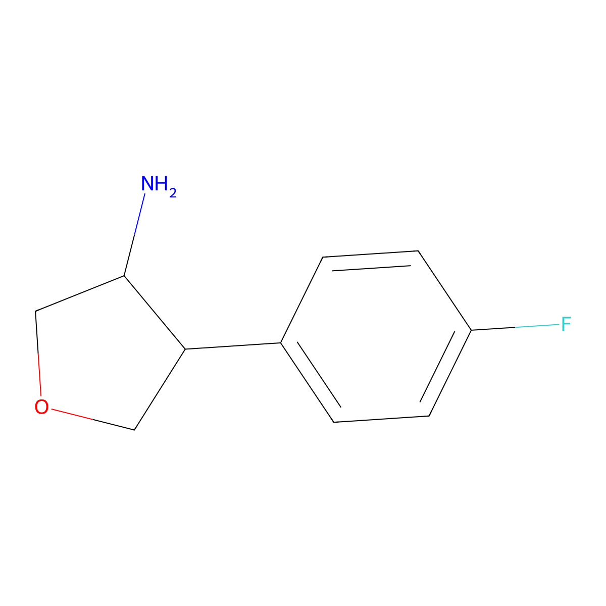 (3S,4S)-4-(4-fluorophenyl)oxolan-3-amine molecular structure, CAS 1365937-32-1