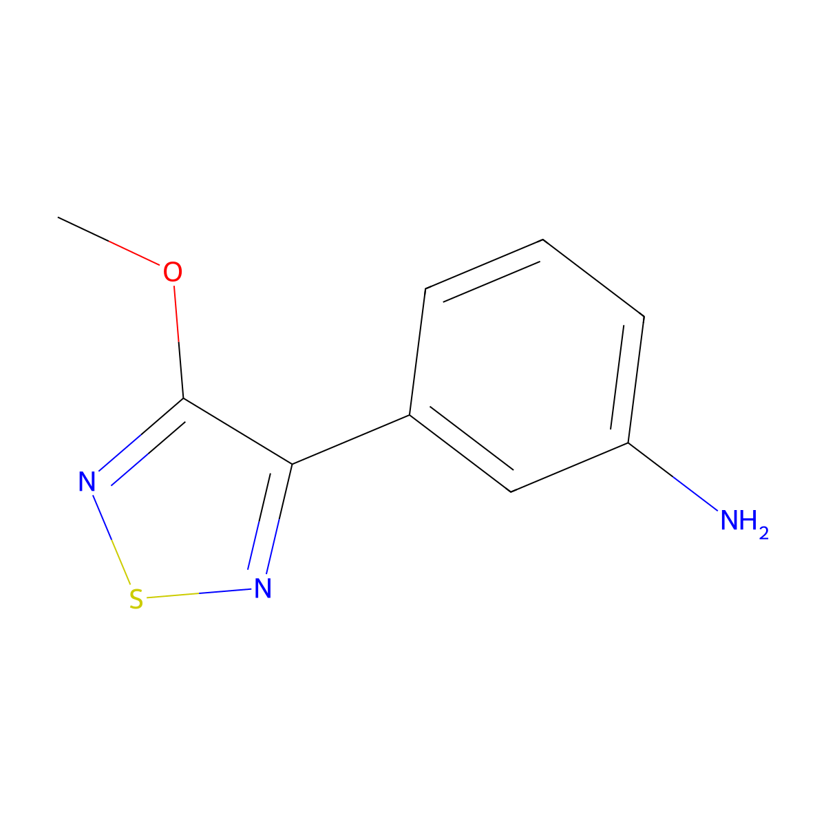 3-(4-Methoxy-1,2,5-thiadiazol-3-yl)aniline molecular structure, CAS 1365938-06-2
