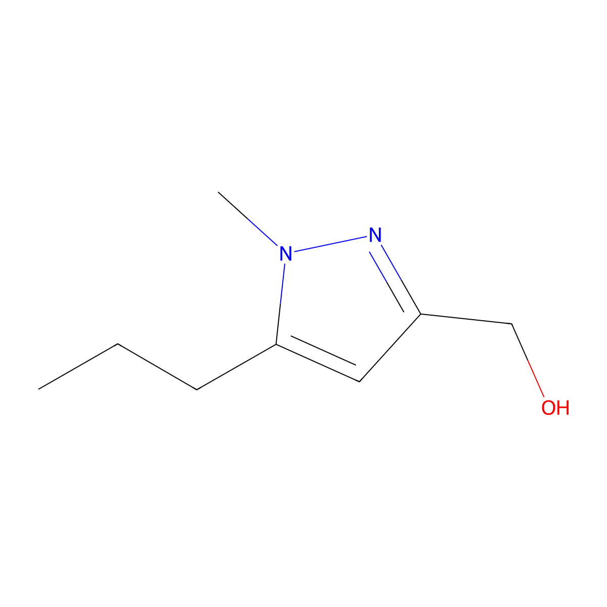 (1-Methyl-5-propyl-1h-pyrazol-3-yl)methanol molecular structure, CAS 1365938-18-6