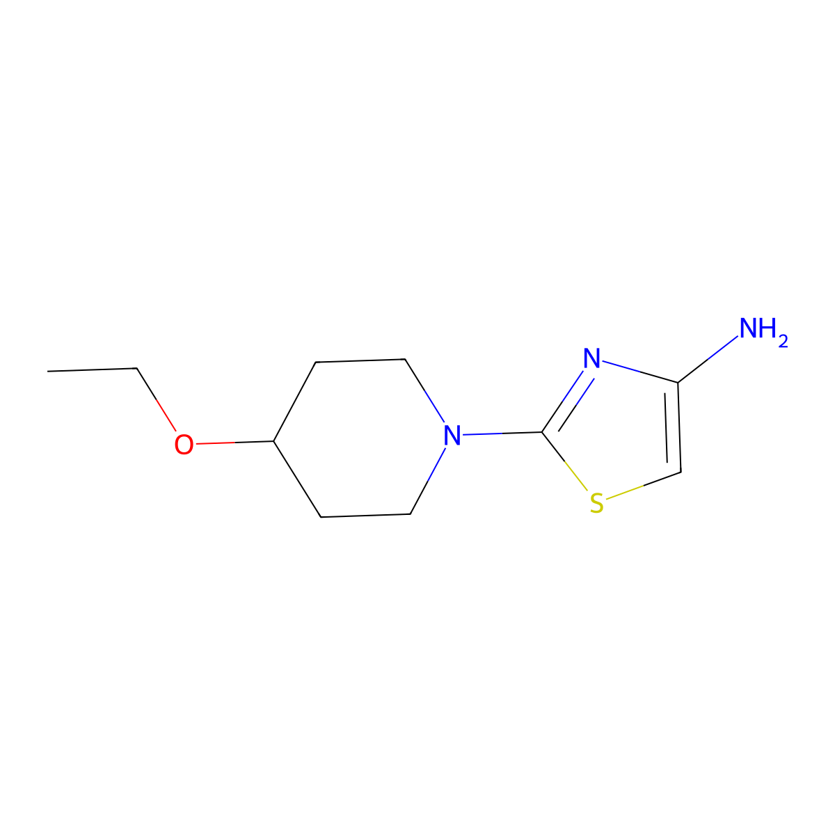 2-(4-Ethoxypiperidin-1-yl)thiazol-4-amine molecular structure, CAS 1365938-70-0