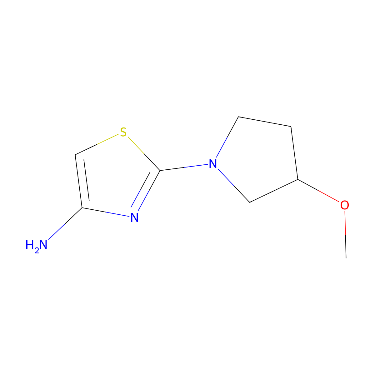 2-(3-Methoxypyrrolidin-1-yl)thiazol-4-amine molecular structure, CAS 1365938-72-2