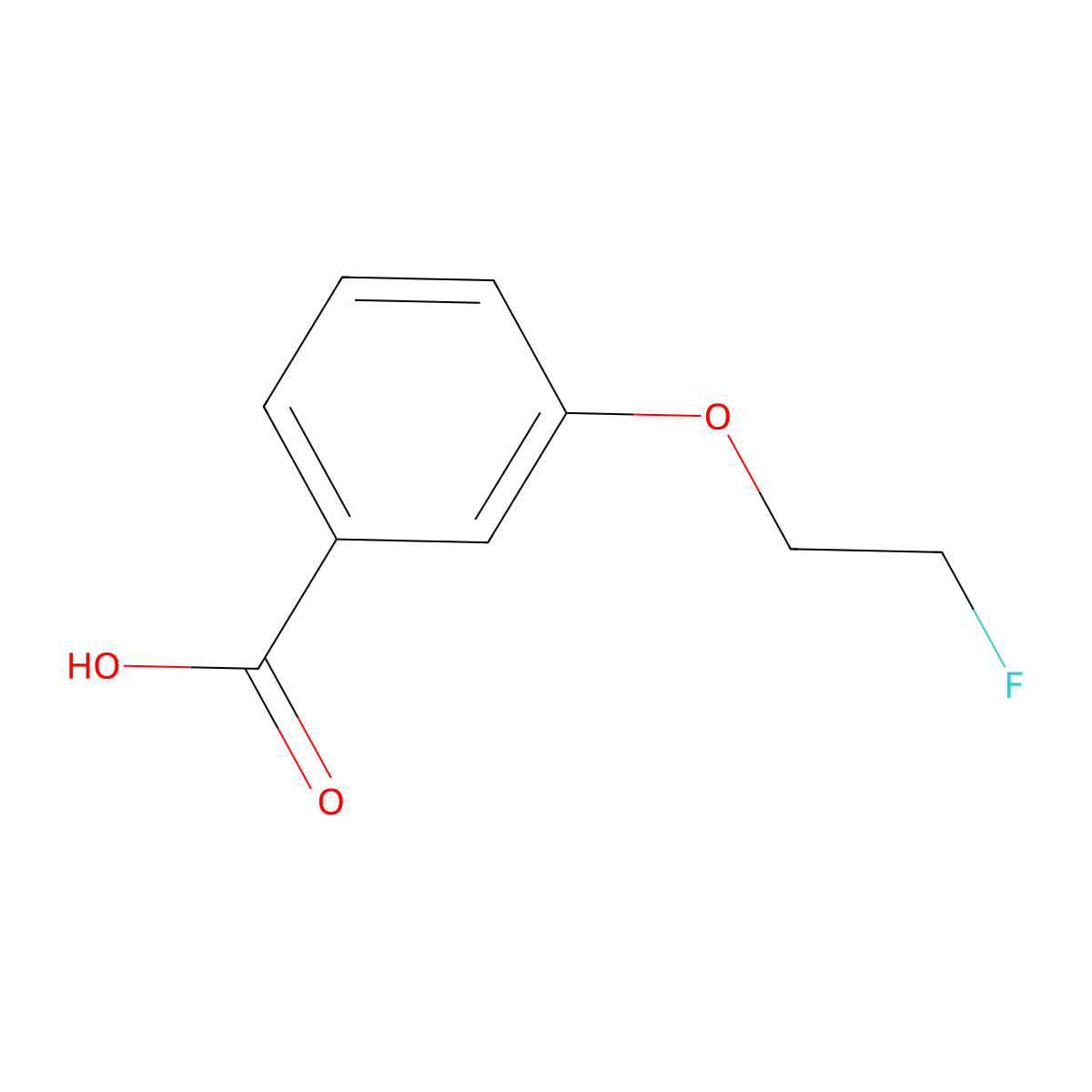 3-(2-Fluoroethoxy)benzoic acid molecular structure, CAS 1365939-11-2