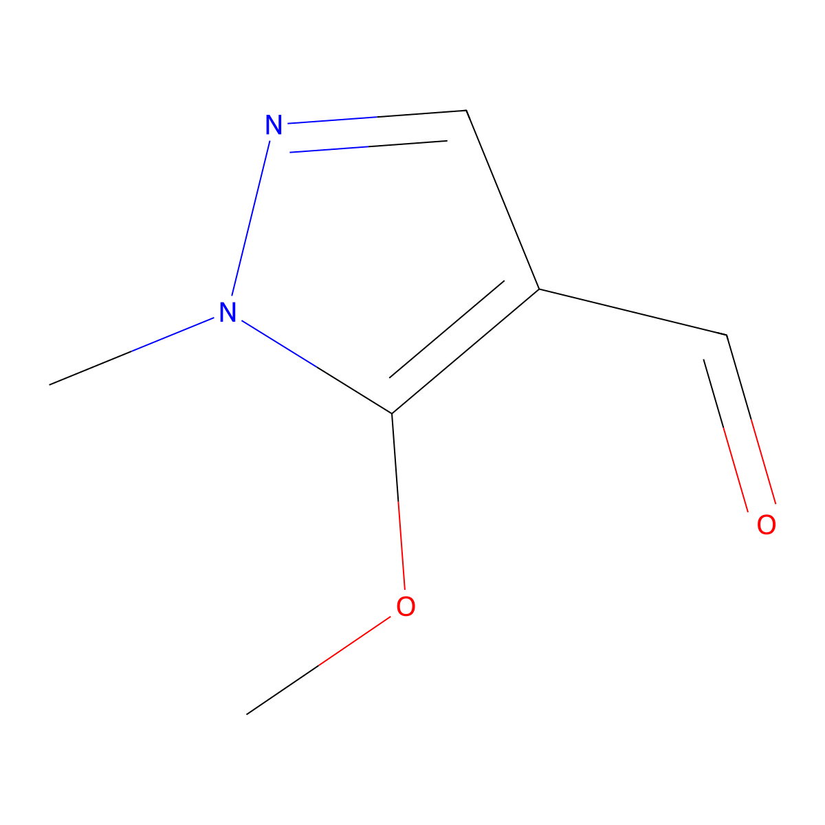 5-methoxy-1-methyl-1H-pyrazole-4-carbaldehyde molecular structure, CAS 1365939-28-1