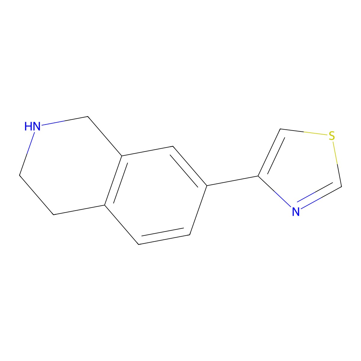 4-(1,2,3,4-Tetrahydroisoquinolin-7-yl)thiazole molecular structure, CAS 1365939-30-5