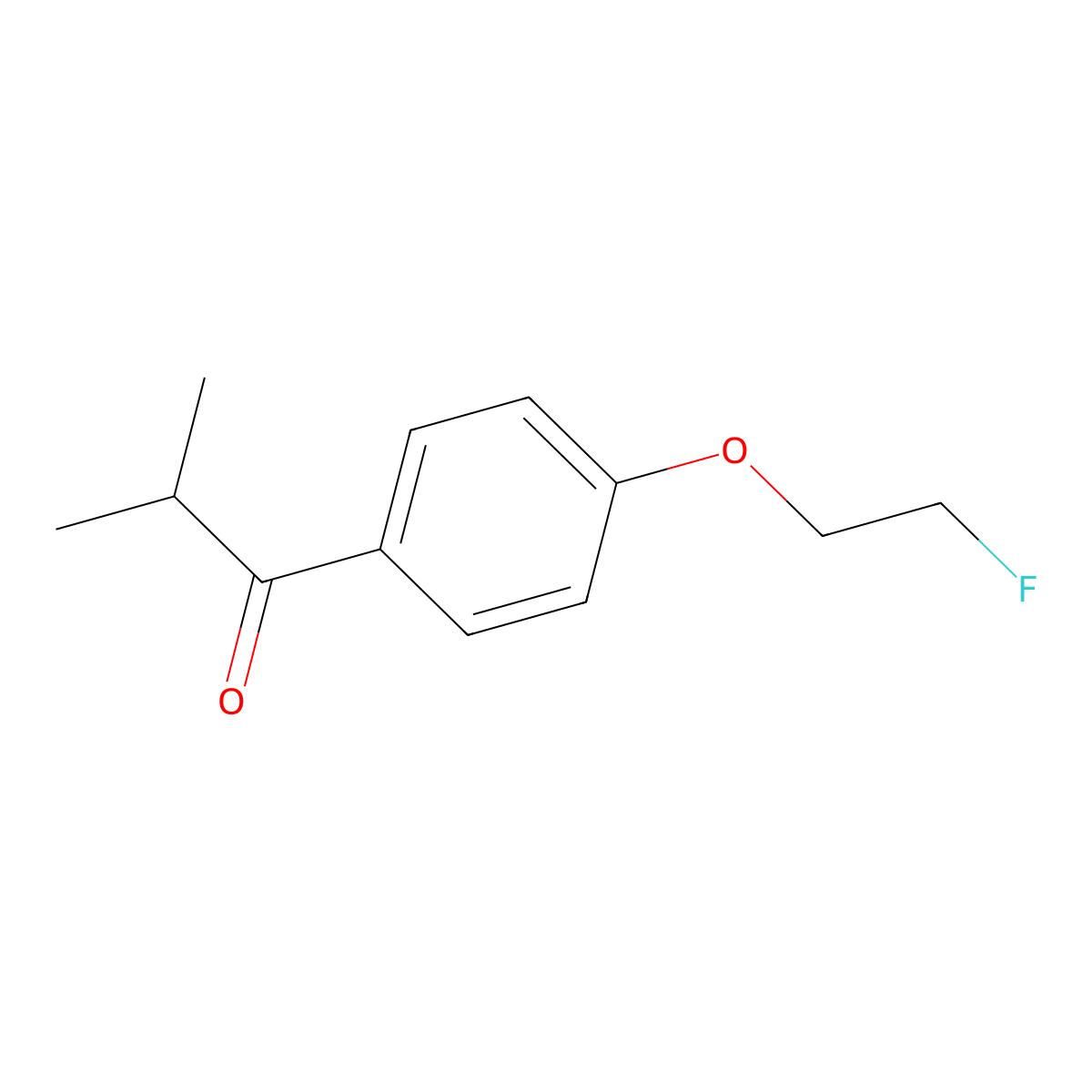 1-[4-(2-Fluoroethoxy)phenyl]-2-methyl-1-propanone molecular structure, CAS 1365939-50-9