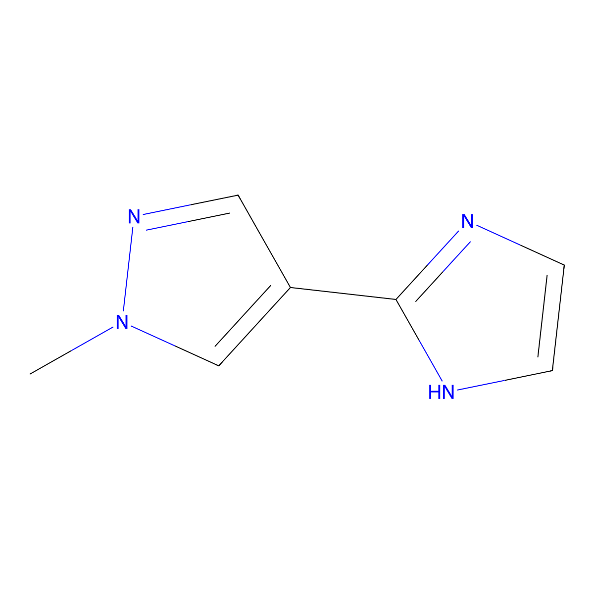 4-(1H-Imidazol-2-yl)-1-methyl-1H-pyrazole molecular structure, CAS 1365939-55-4