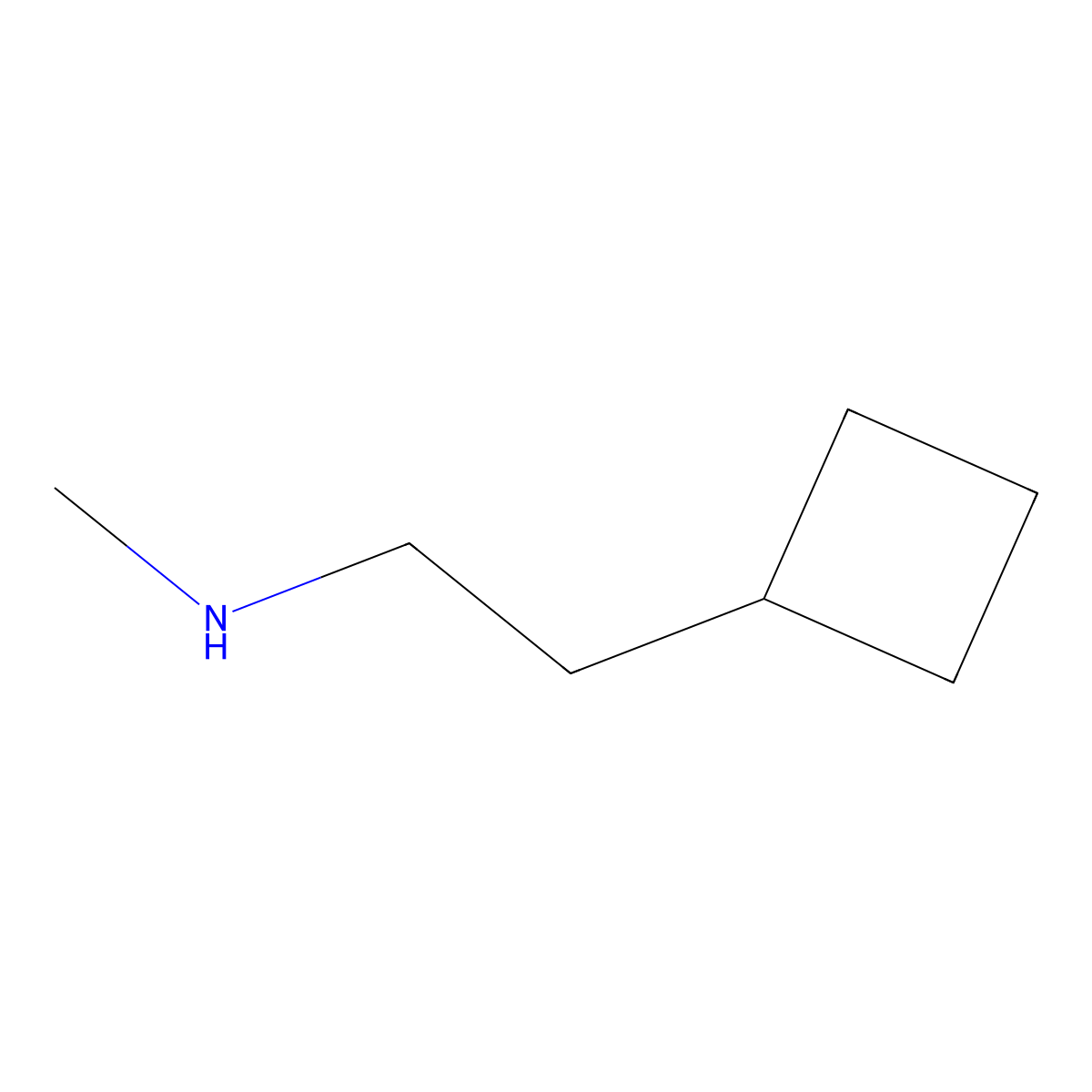 (2-Cyclobutylethyl)(methyl)amine molecular structure, CAS 1365939-73-6
