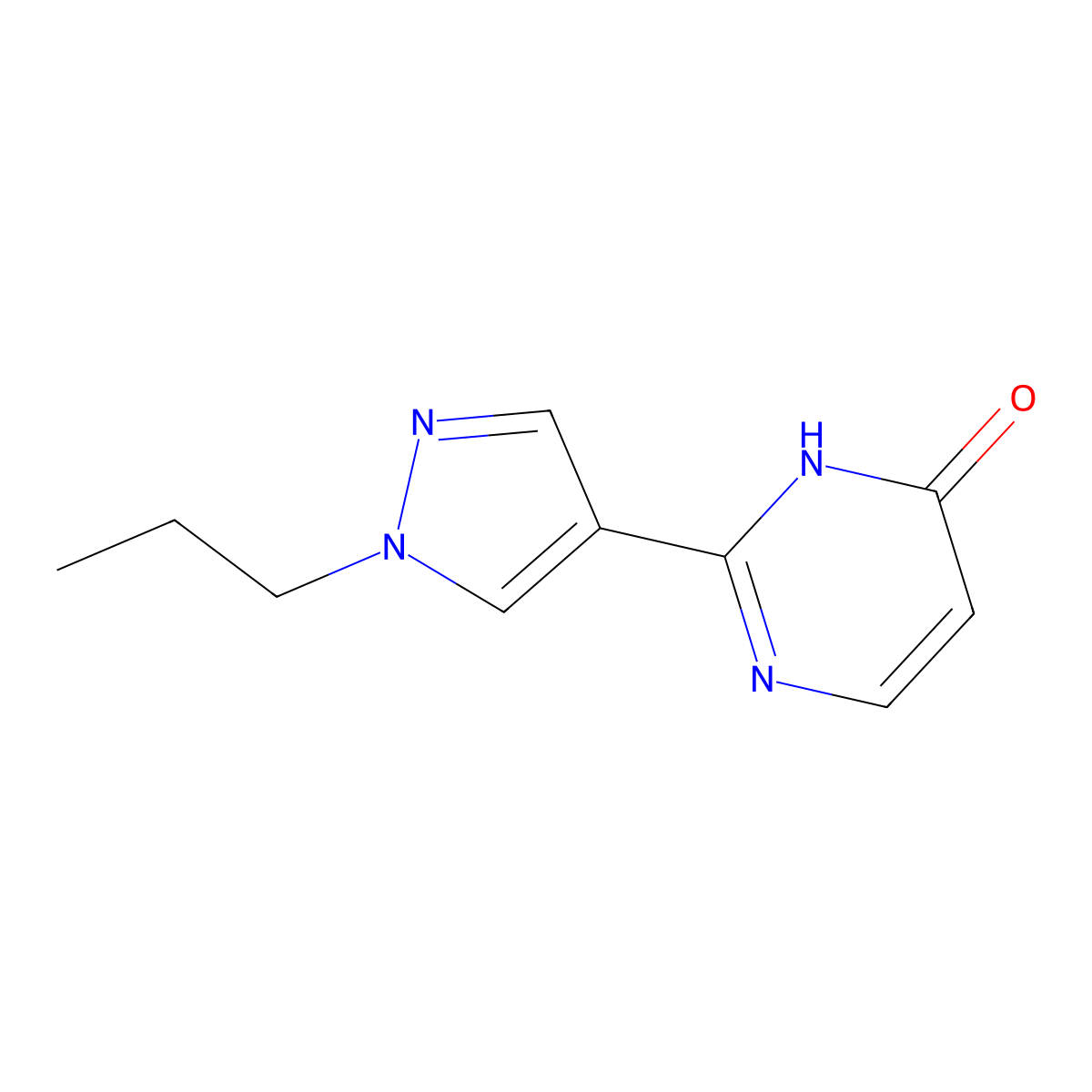 2-(1-Propyl-1H-pyrazol-4-yl)pyrimidin-4-ol molecular structure, CAS 1365939-86-1