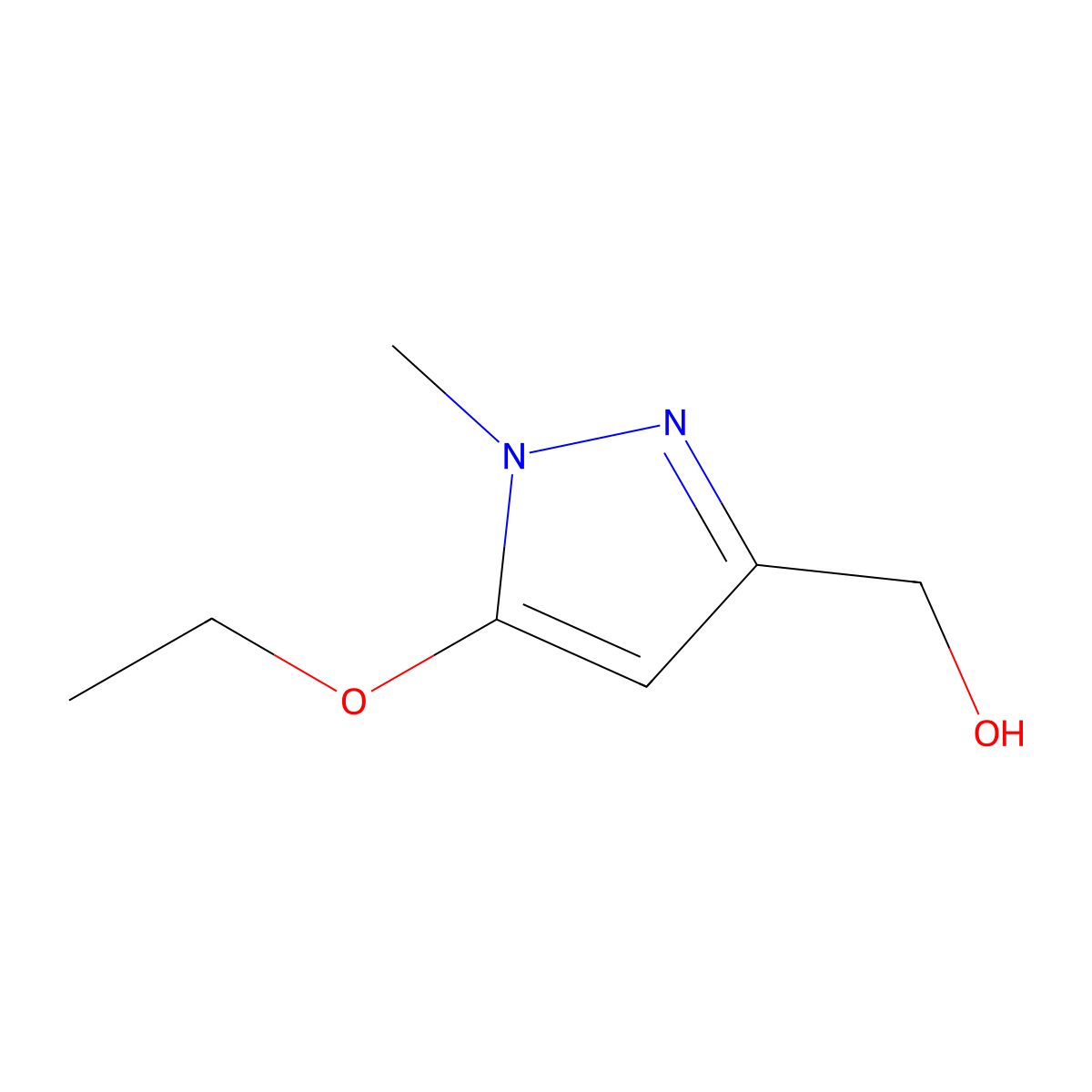 (5-Ethoxy-1-methyl-1h-pyrazol-3-yl)methanol molecular structure, CAS 1365940-38-0